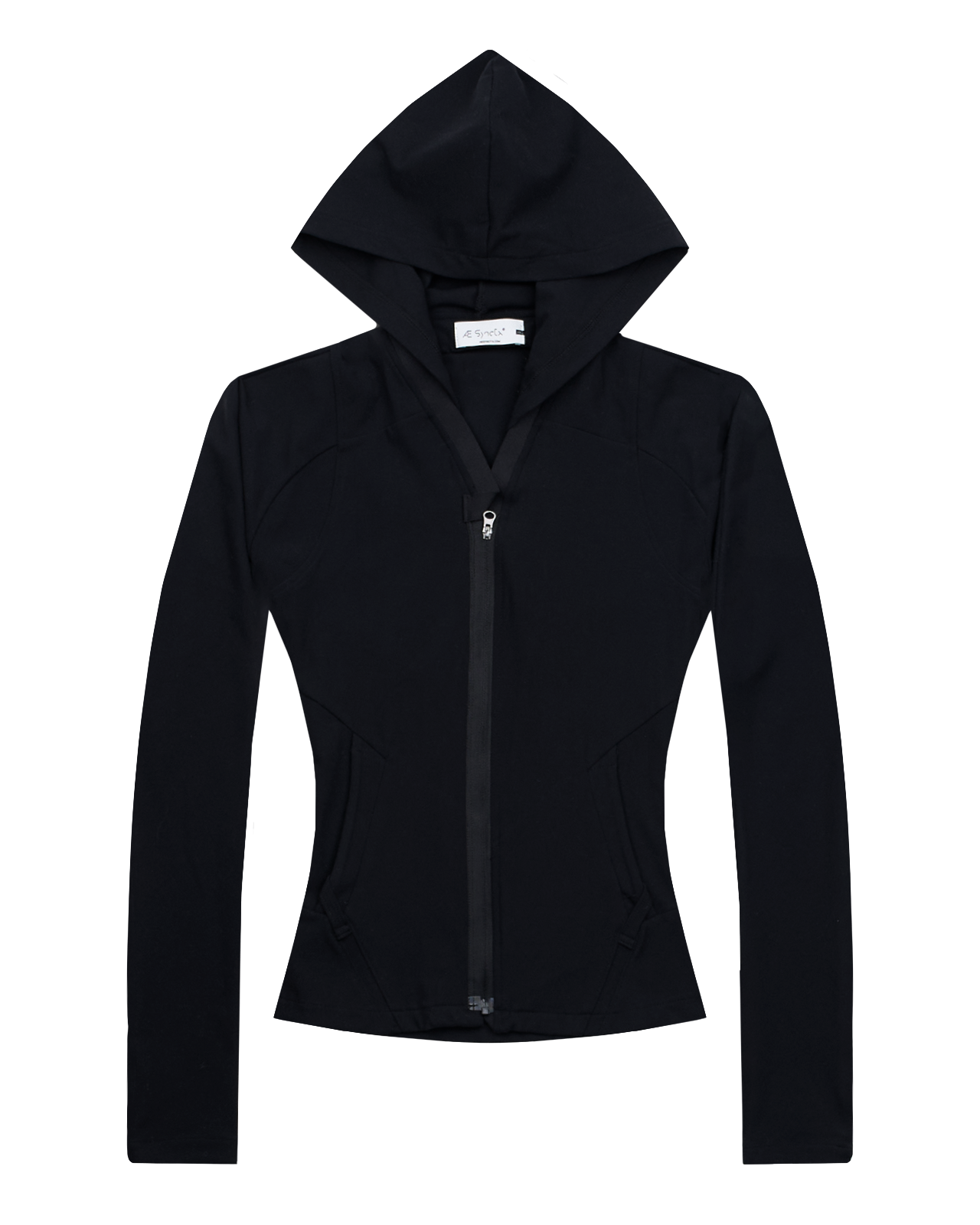 Hooded zip top
