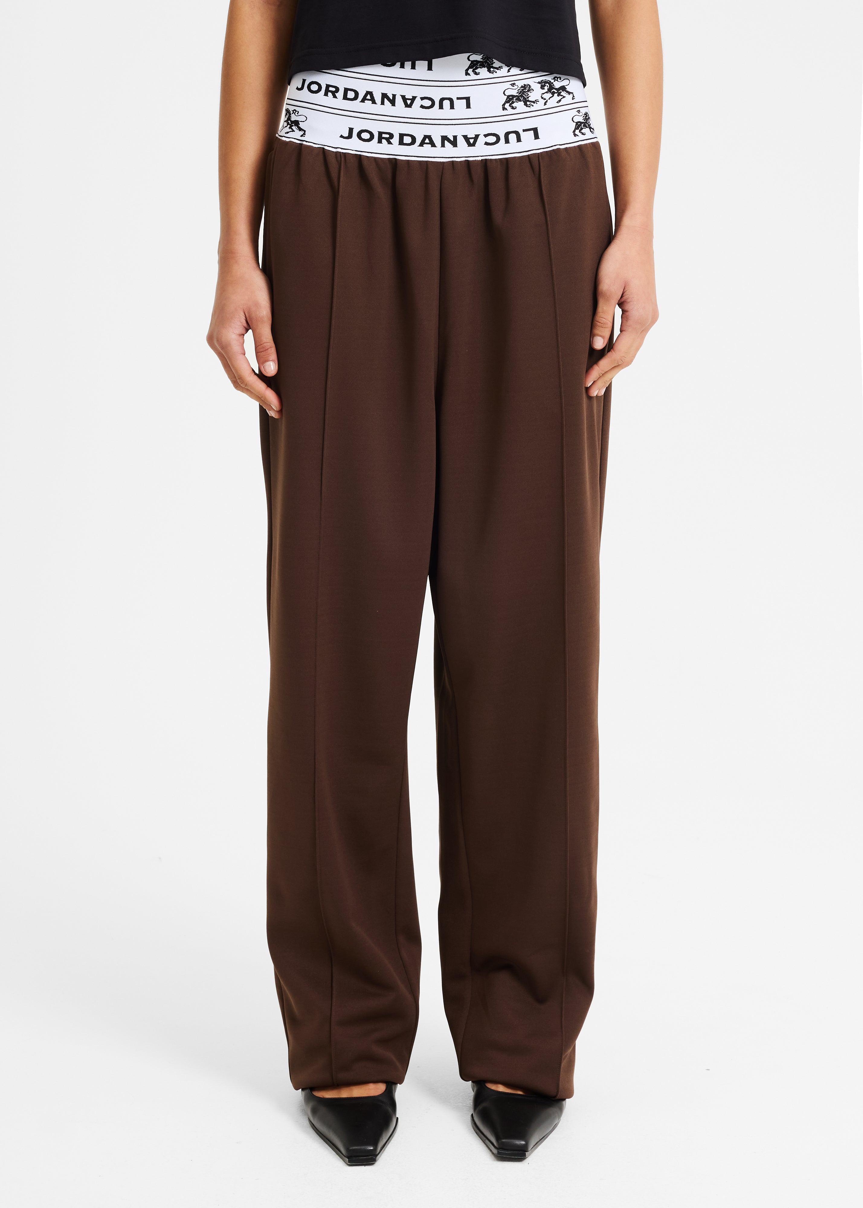 Triple waist joggers brown