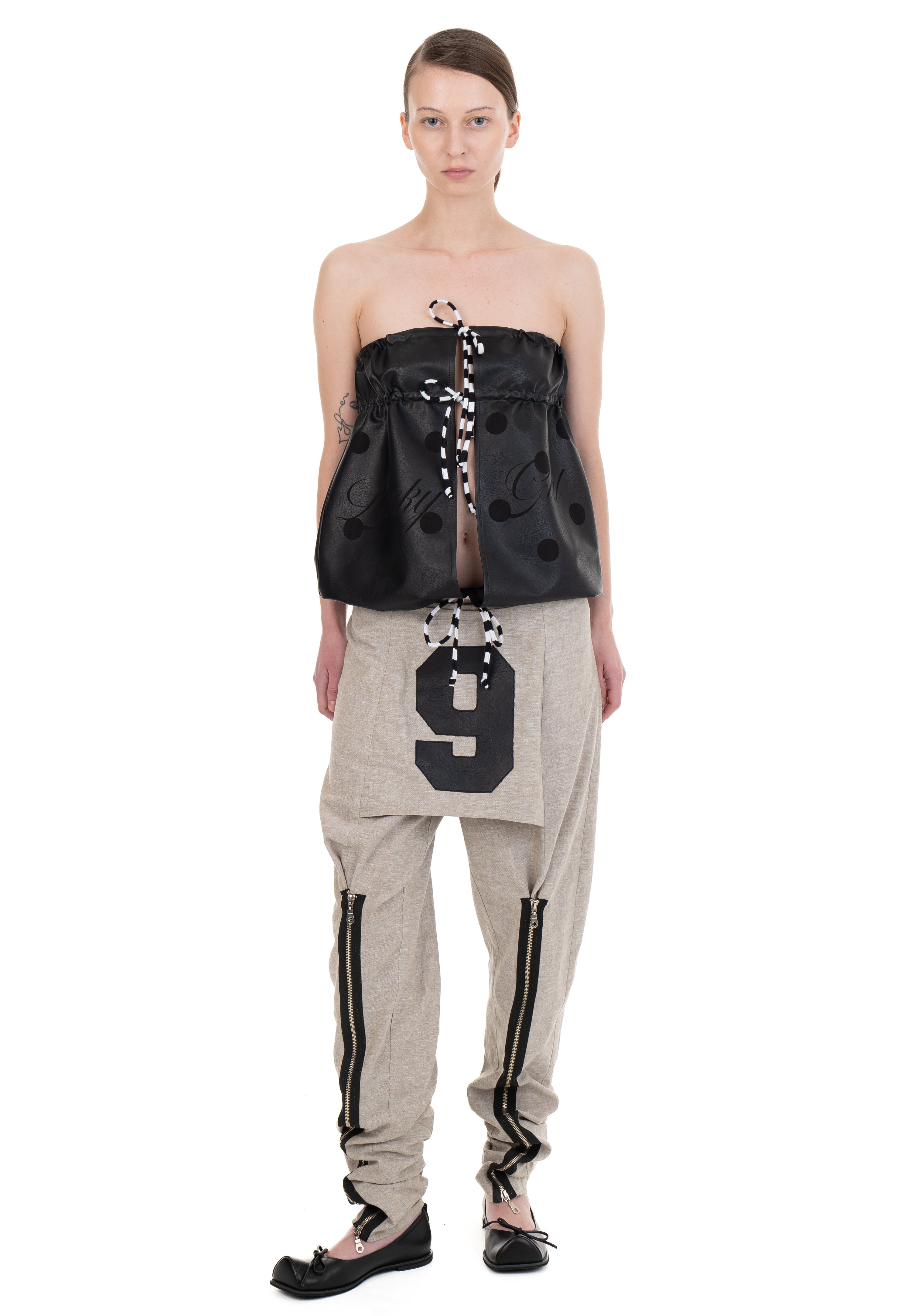 Lucky girl leather top