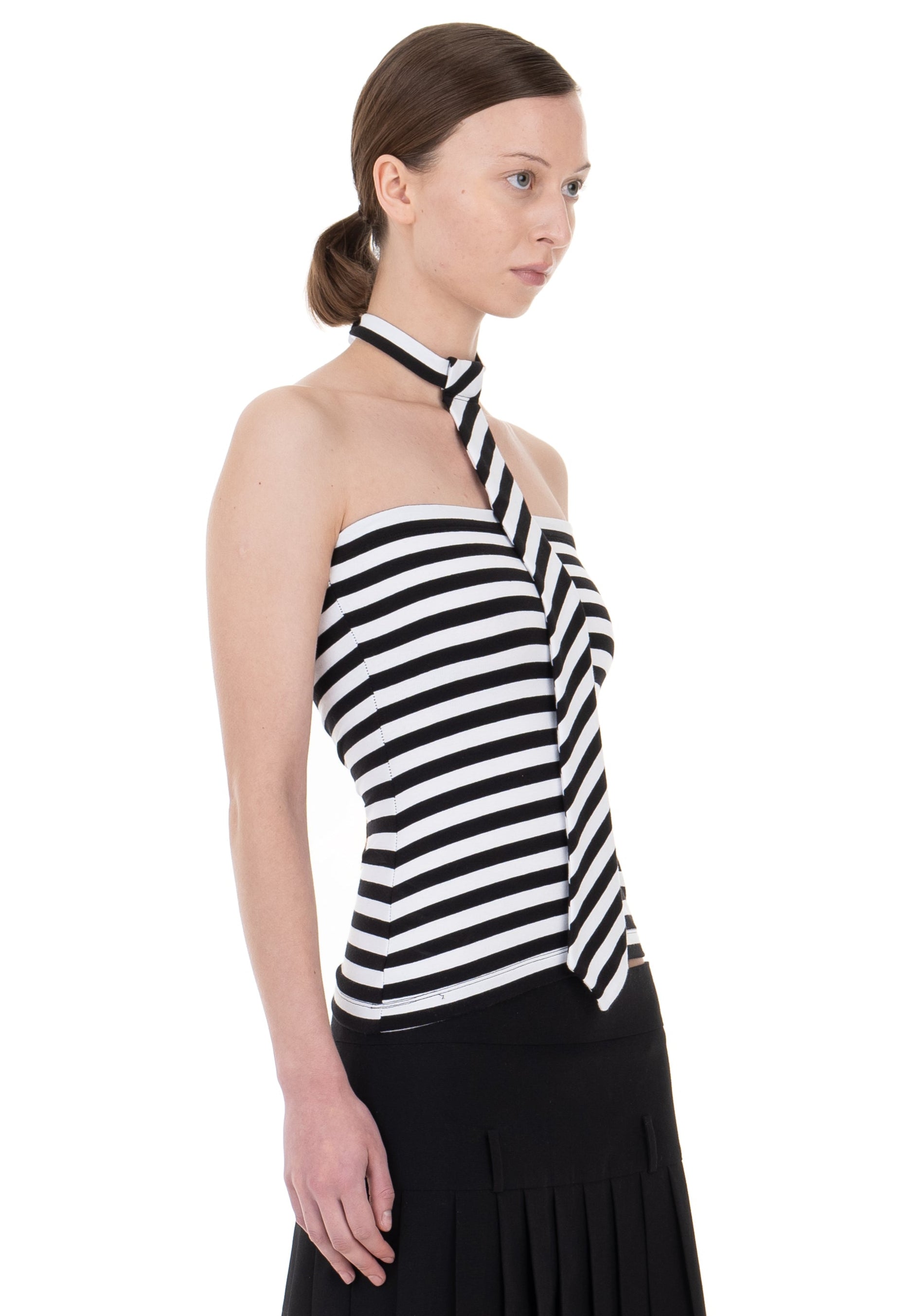 Necktie tube top striped