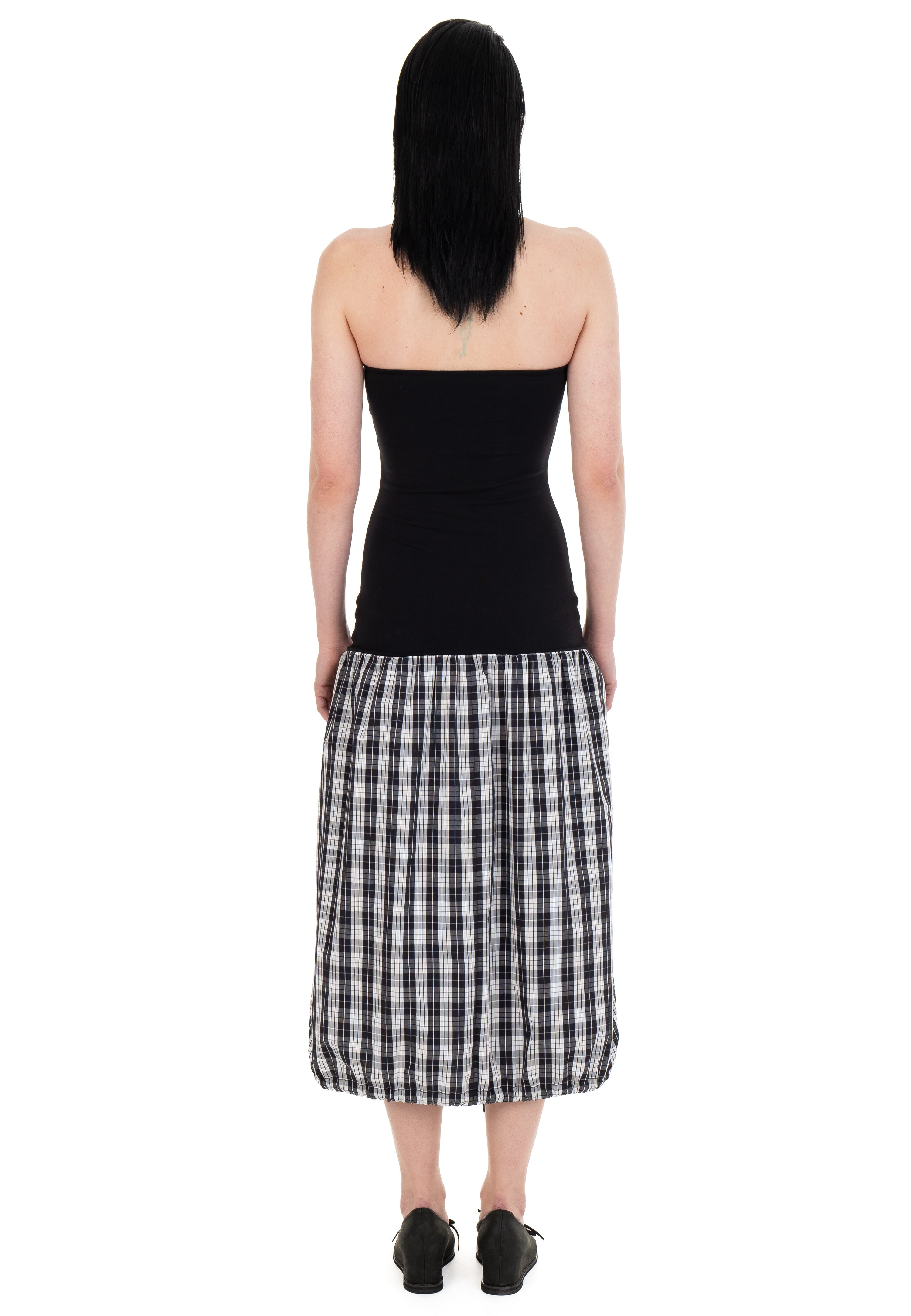 Lucky girl tube dress black/checkered
