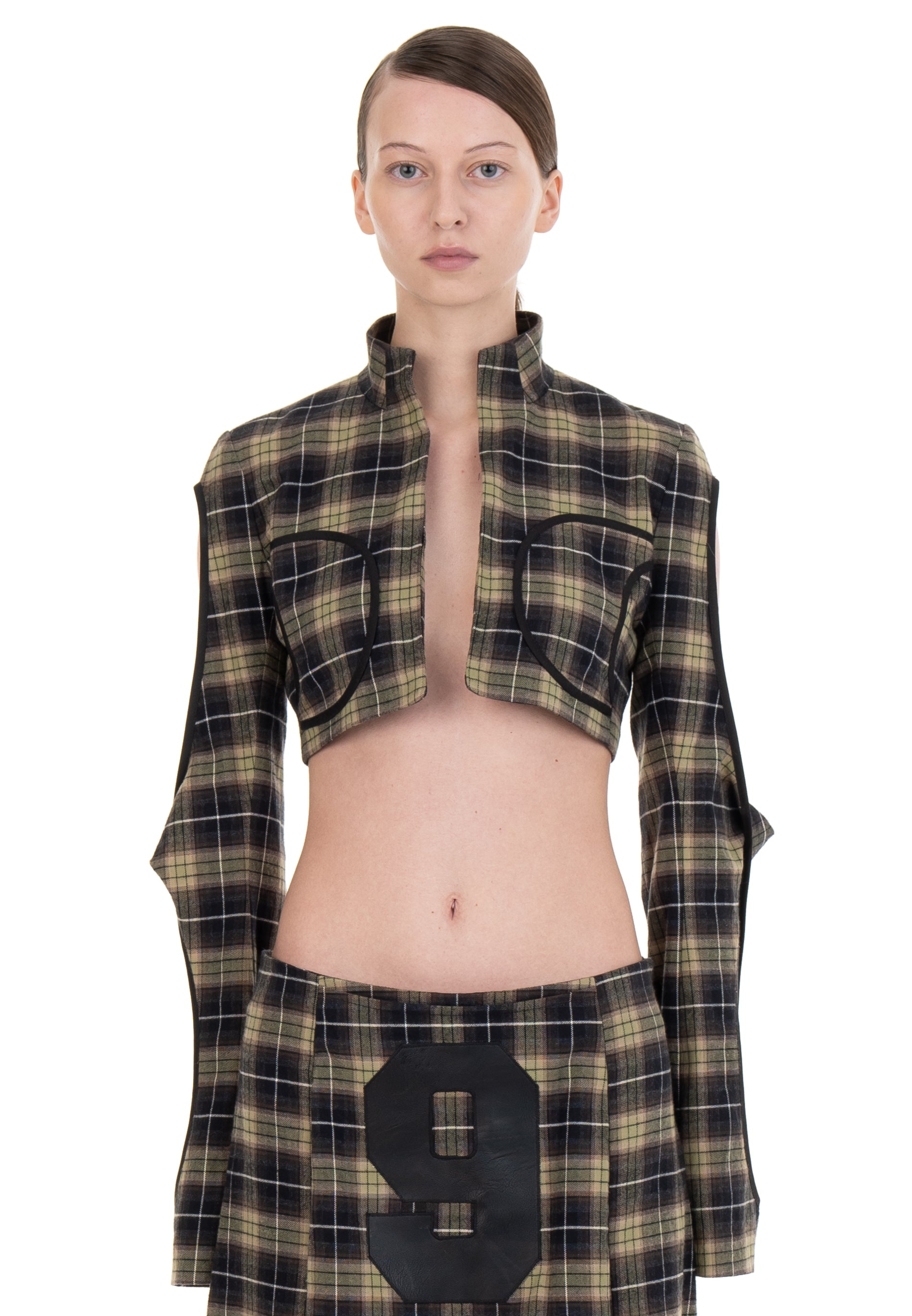 Twist sleeve cotton jacket
