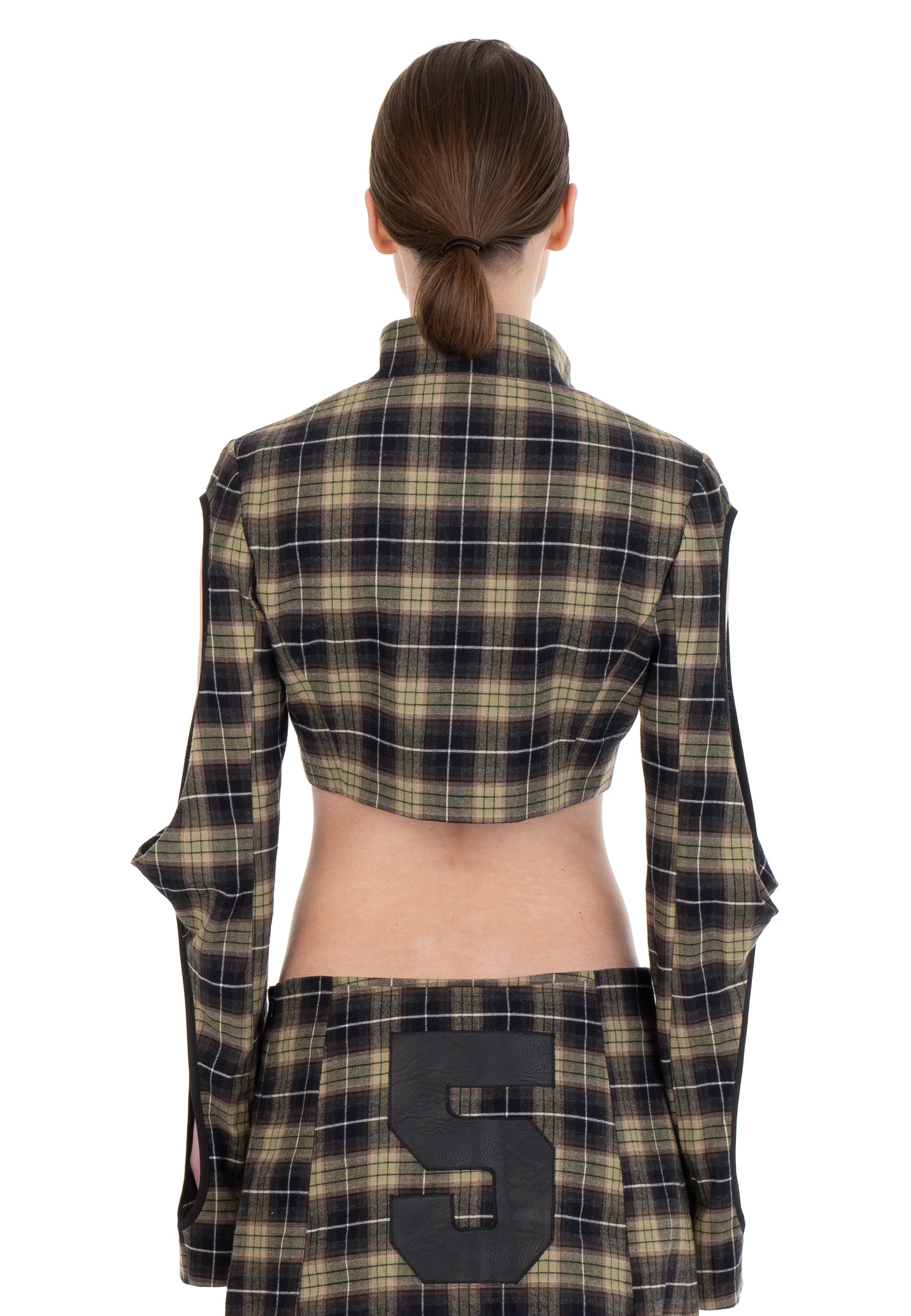 Twist sleeve cotton jacket