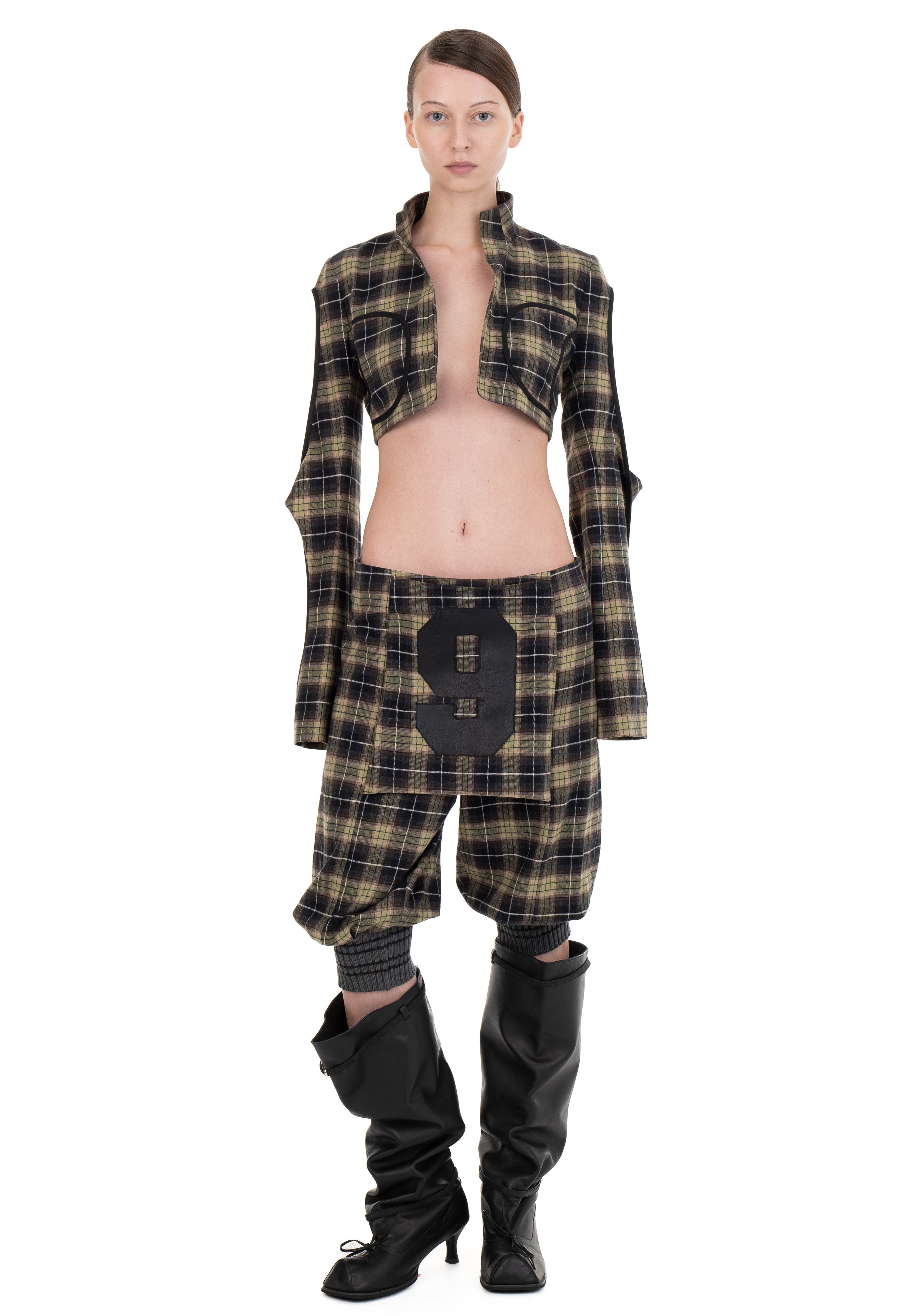 Twist sleeve cotton jacket