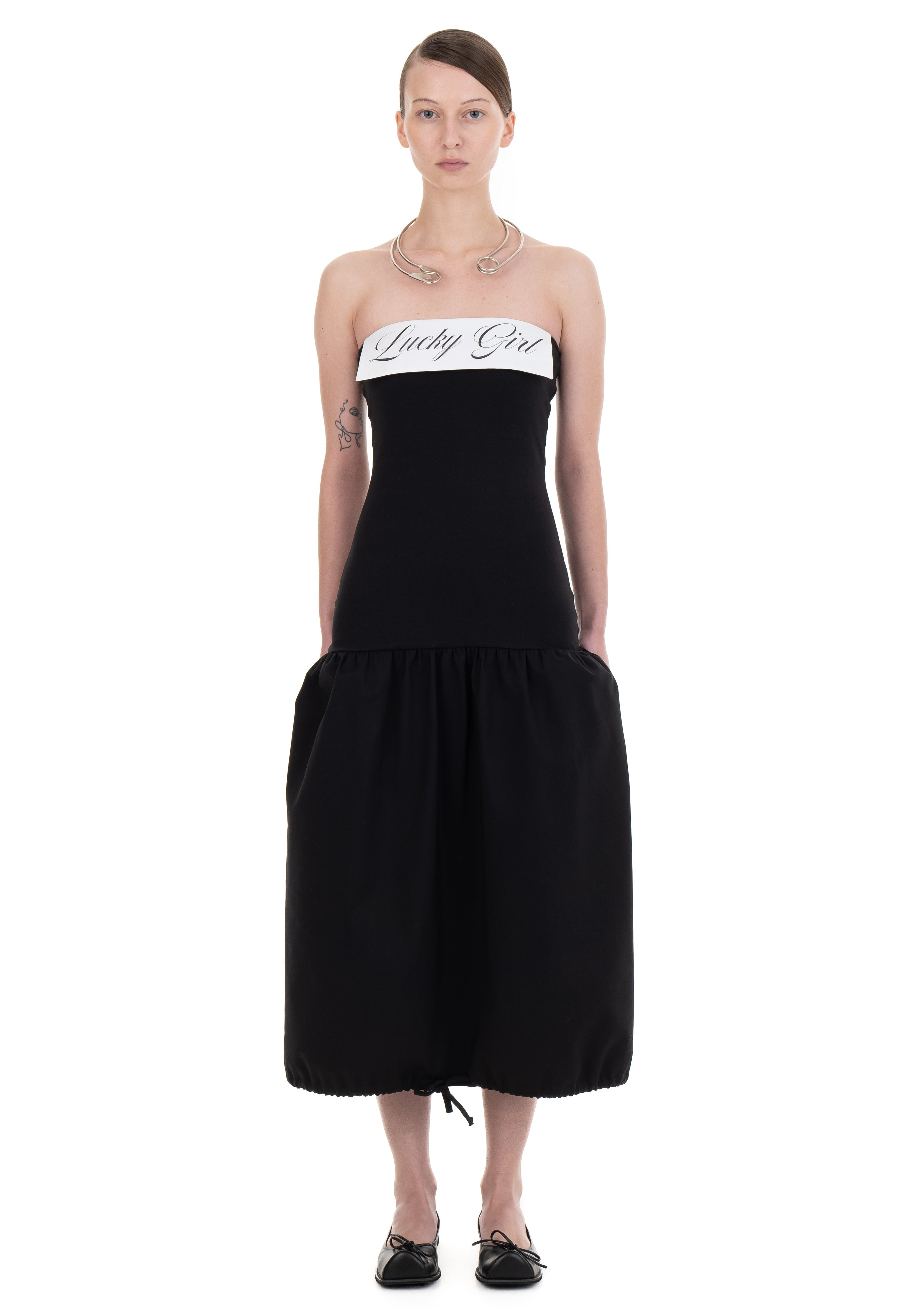 Lucky girl tube dress black