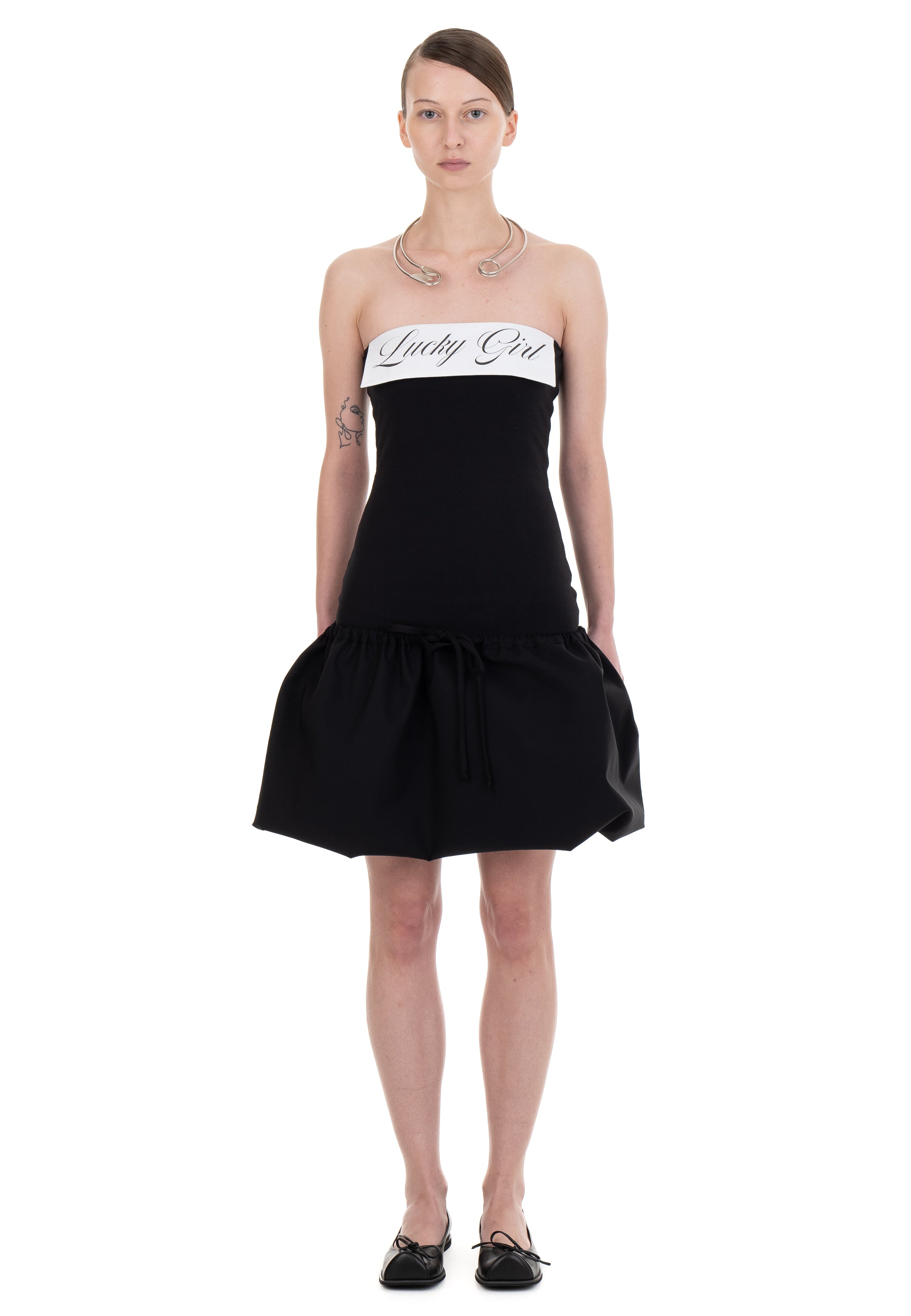 Lucky girl tube dress black