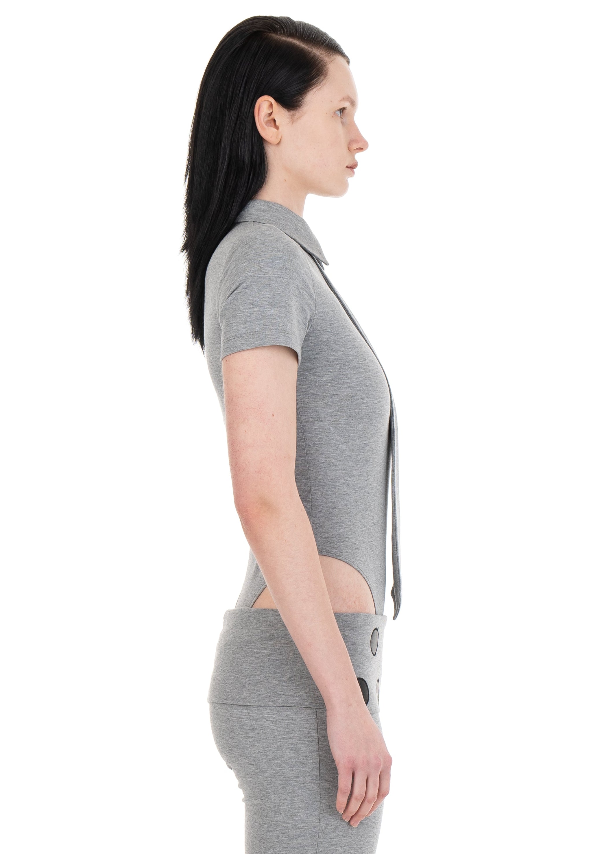 Necktie polo grey