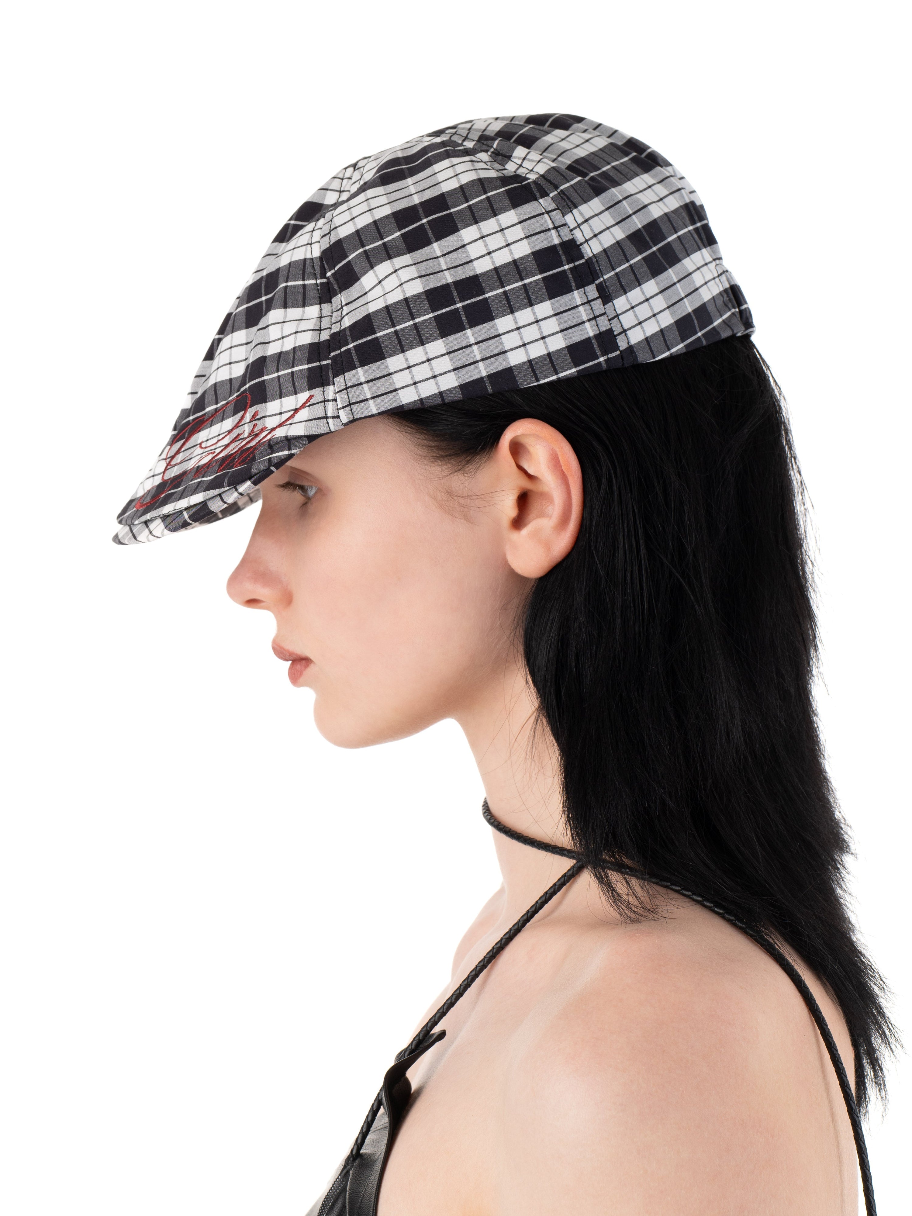 Lucky girl cotton cap white/black