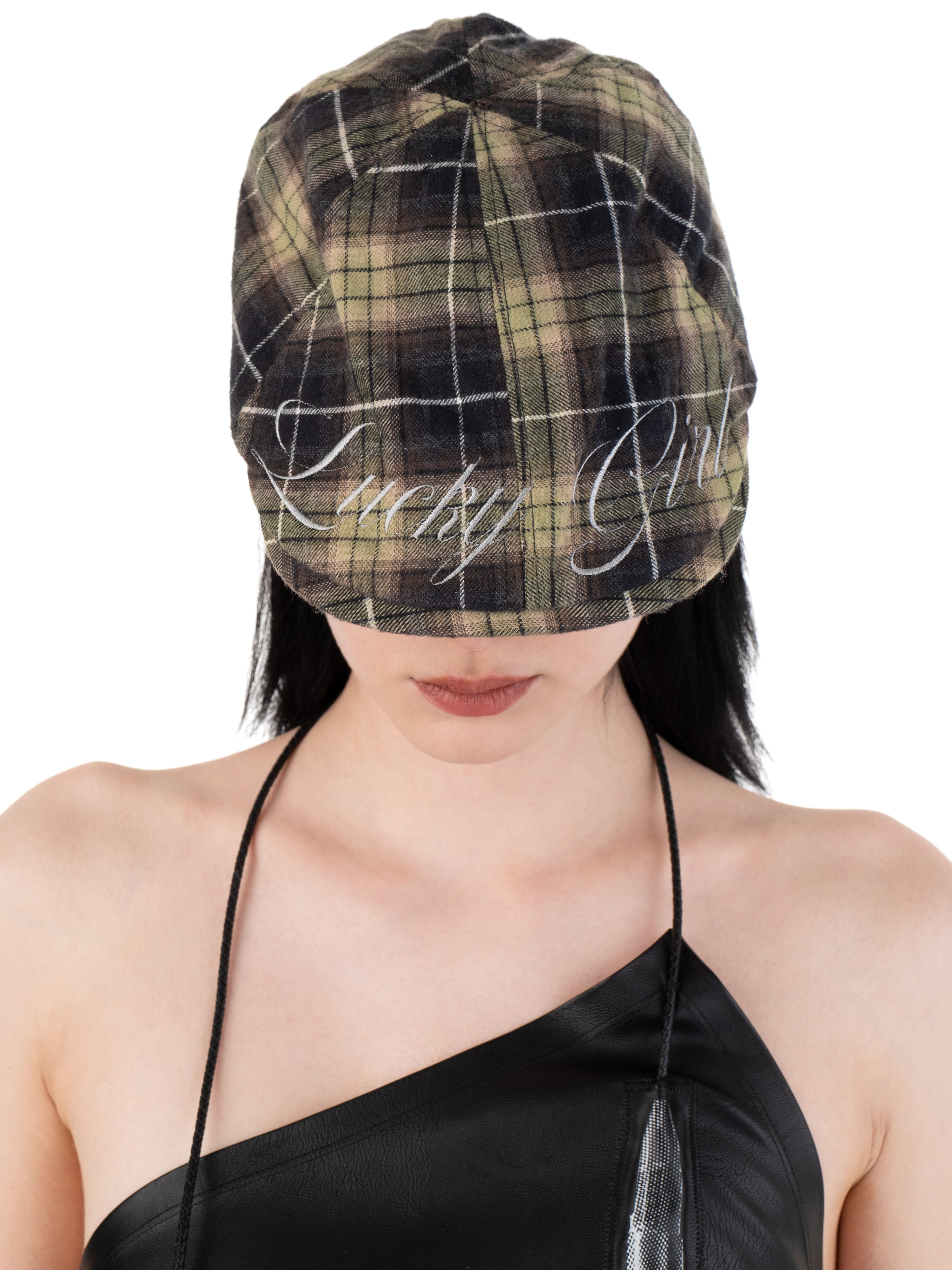 Lucky girl cotton cap green