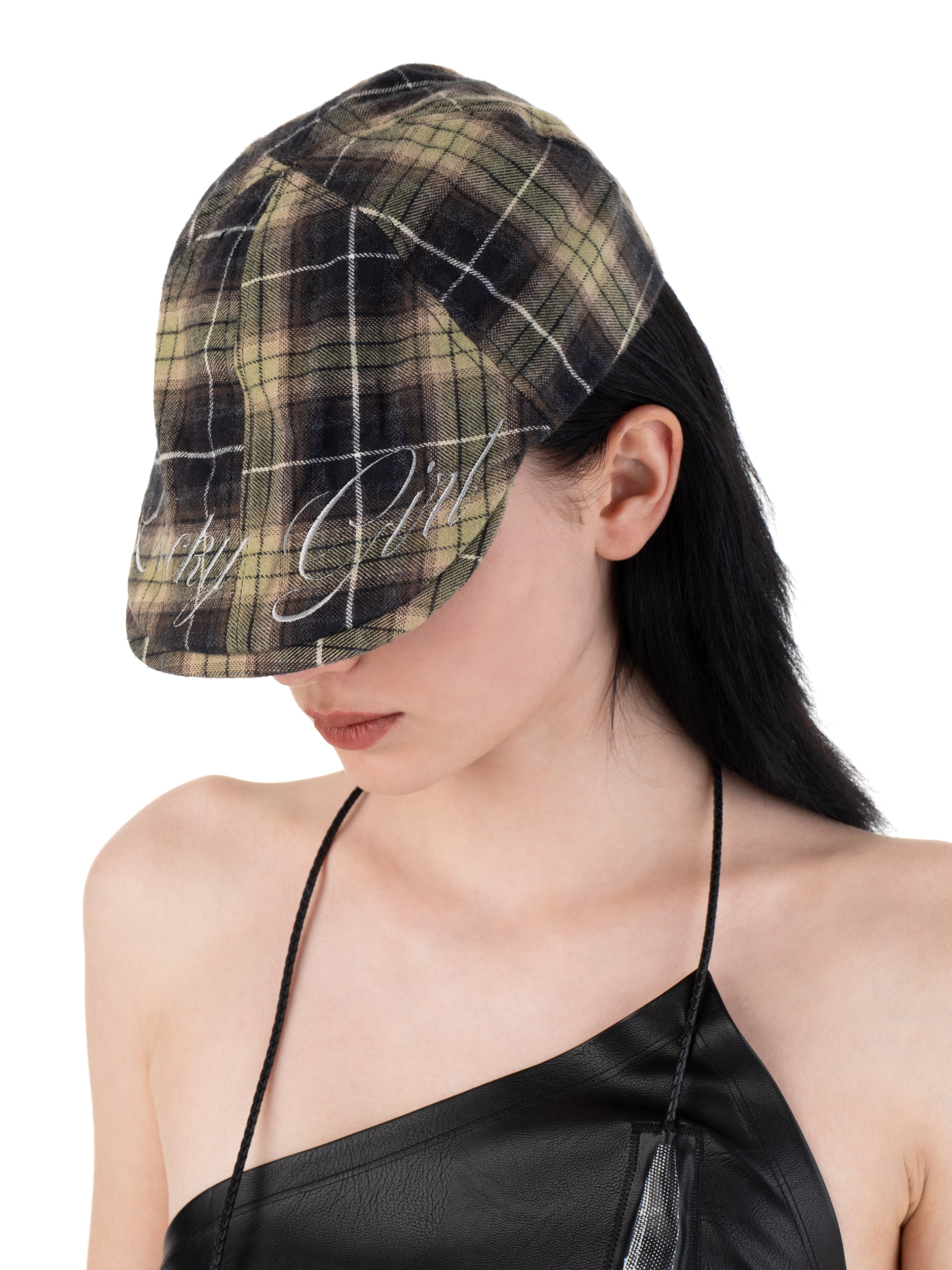 Lucky girl cotton cap green