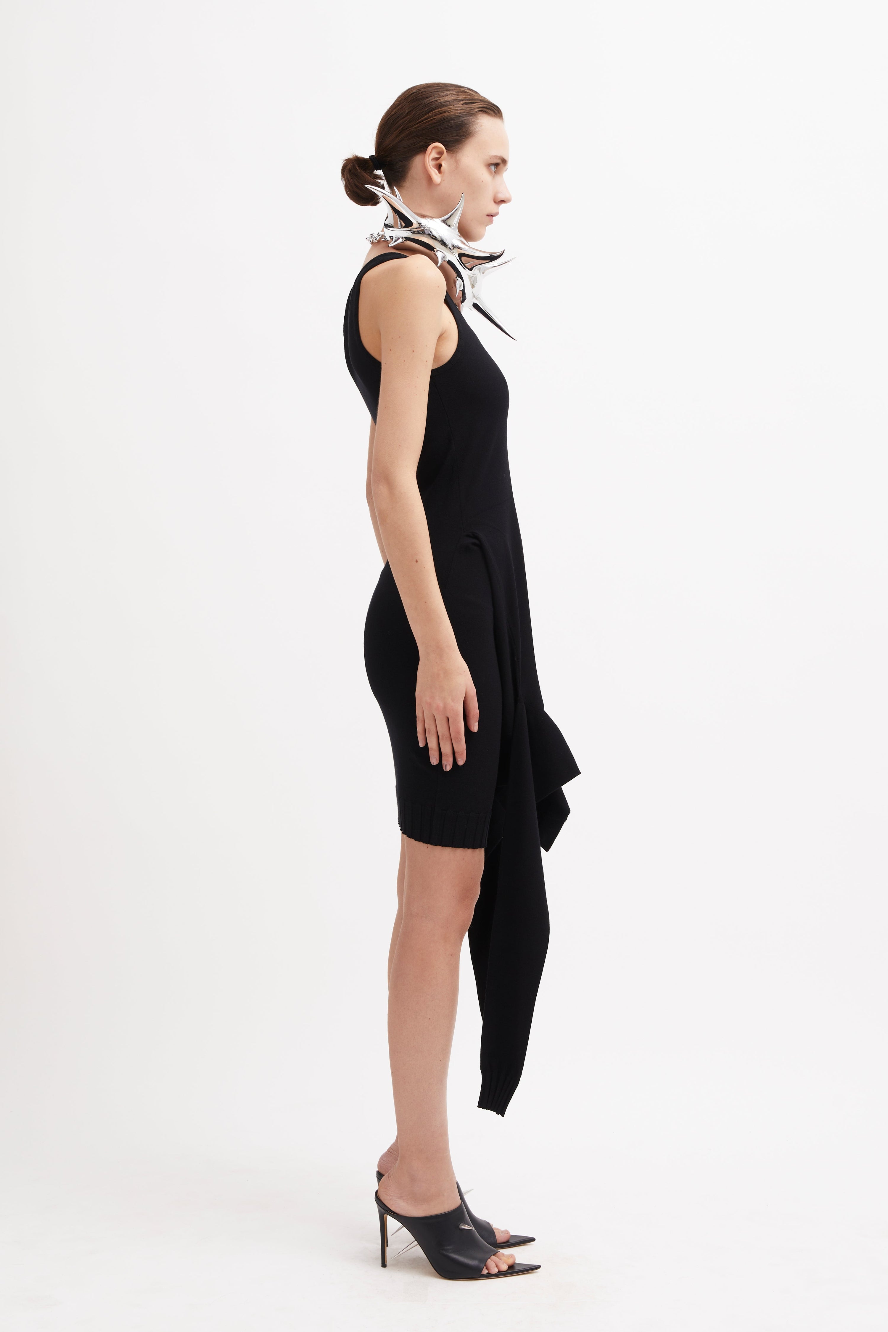 Nasdaq knit dress black