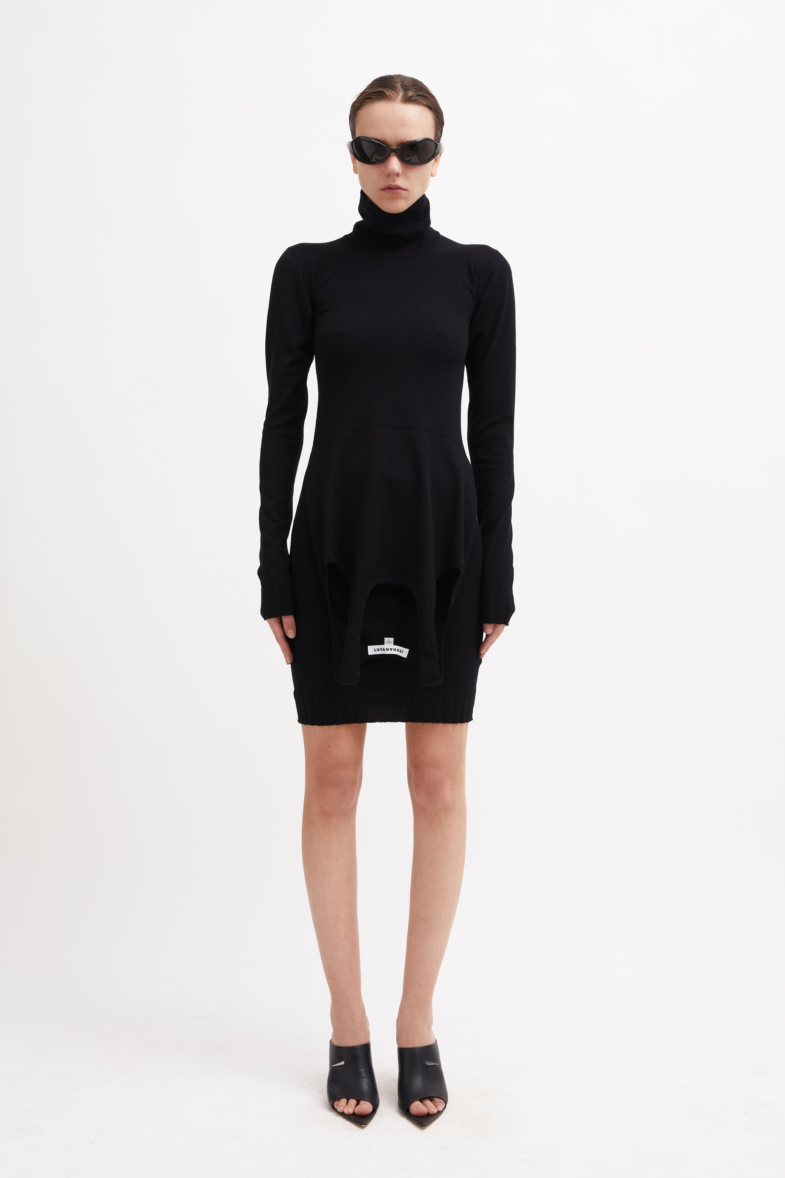 Nasdaq knit dress black