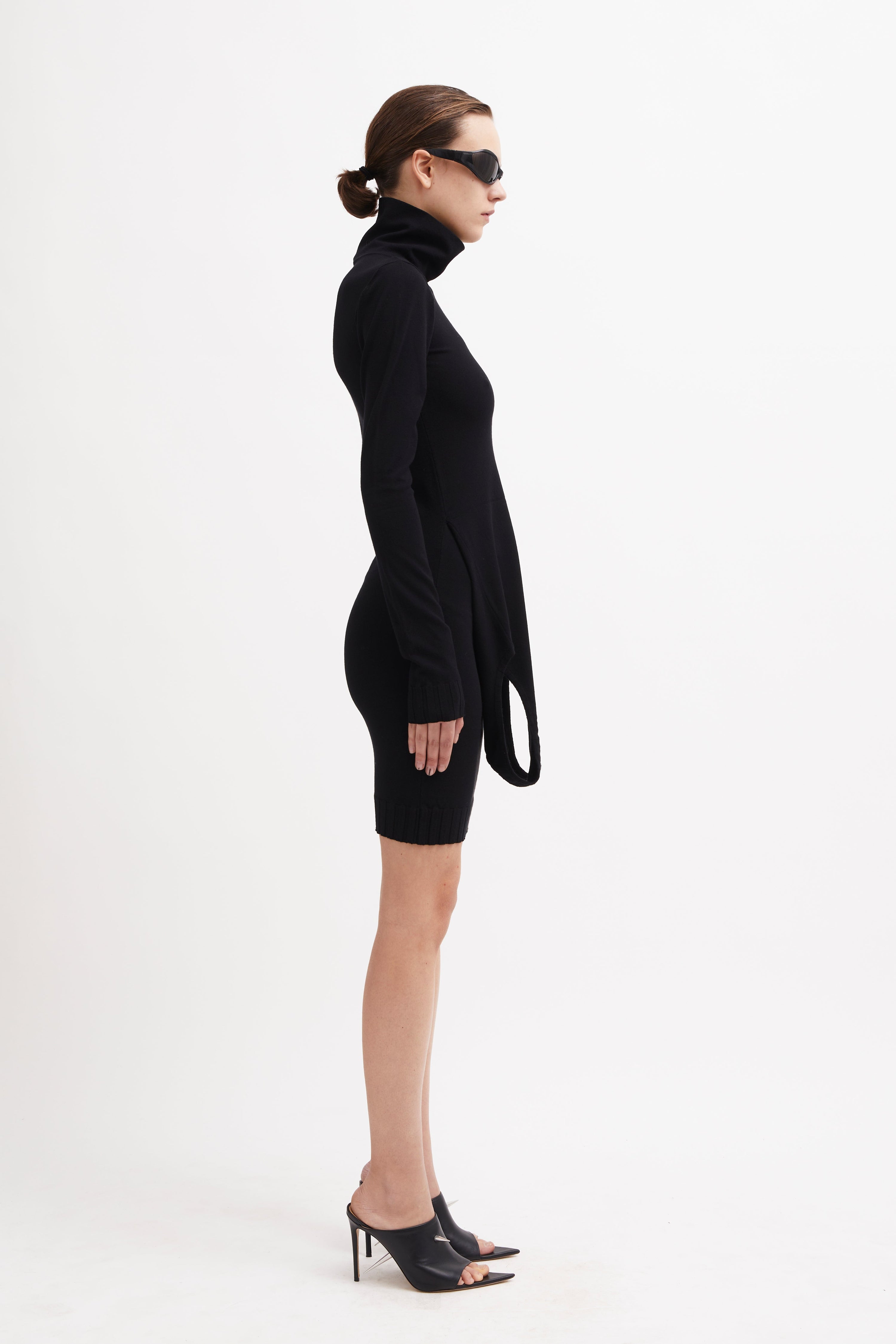 Nasdaq knit dress black