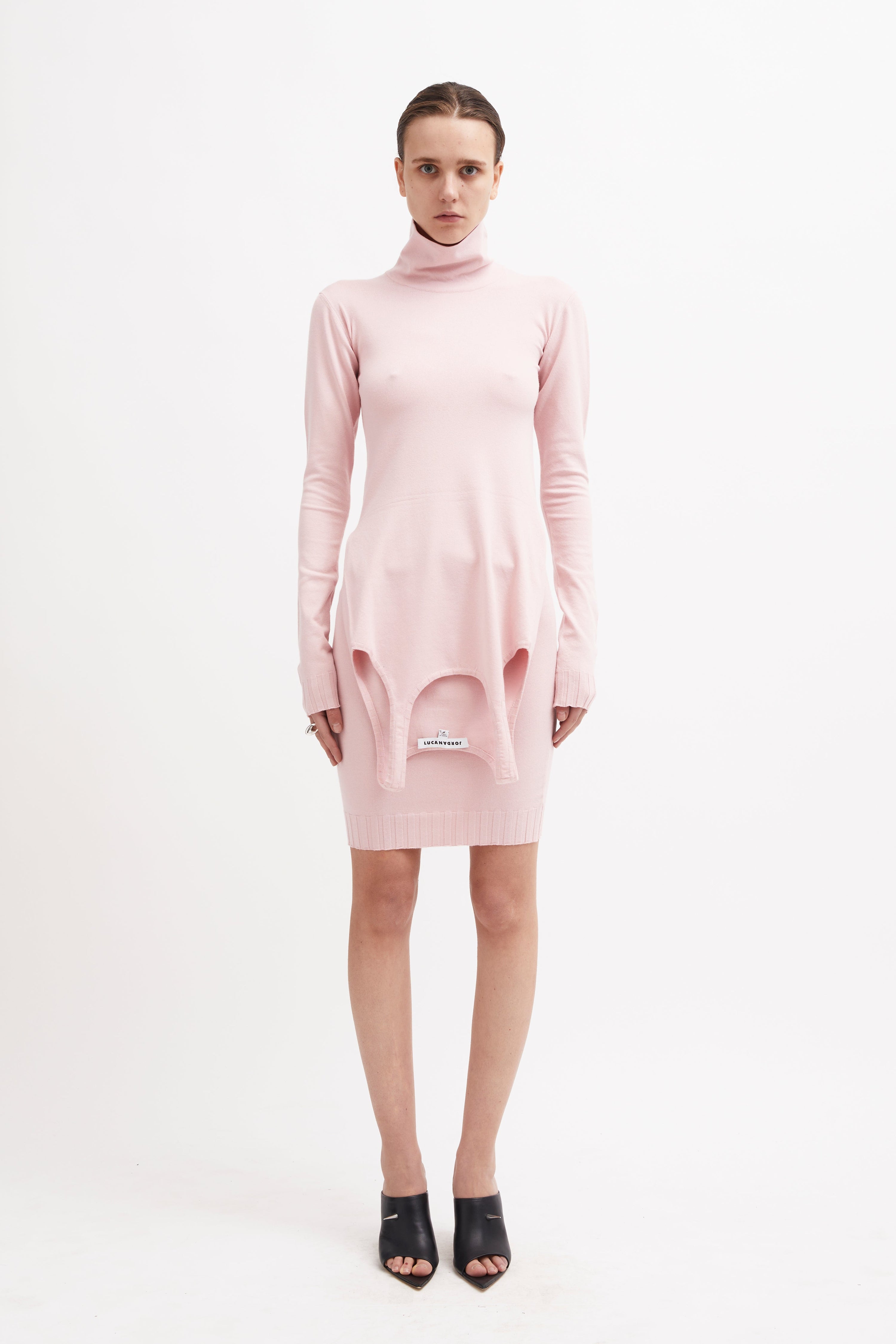 Nasdaq knit dress blush