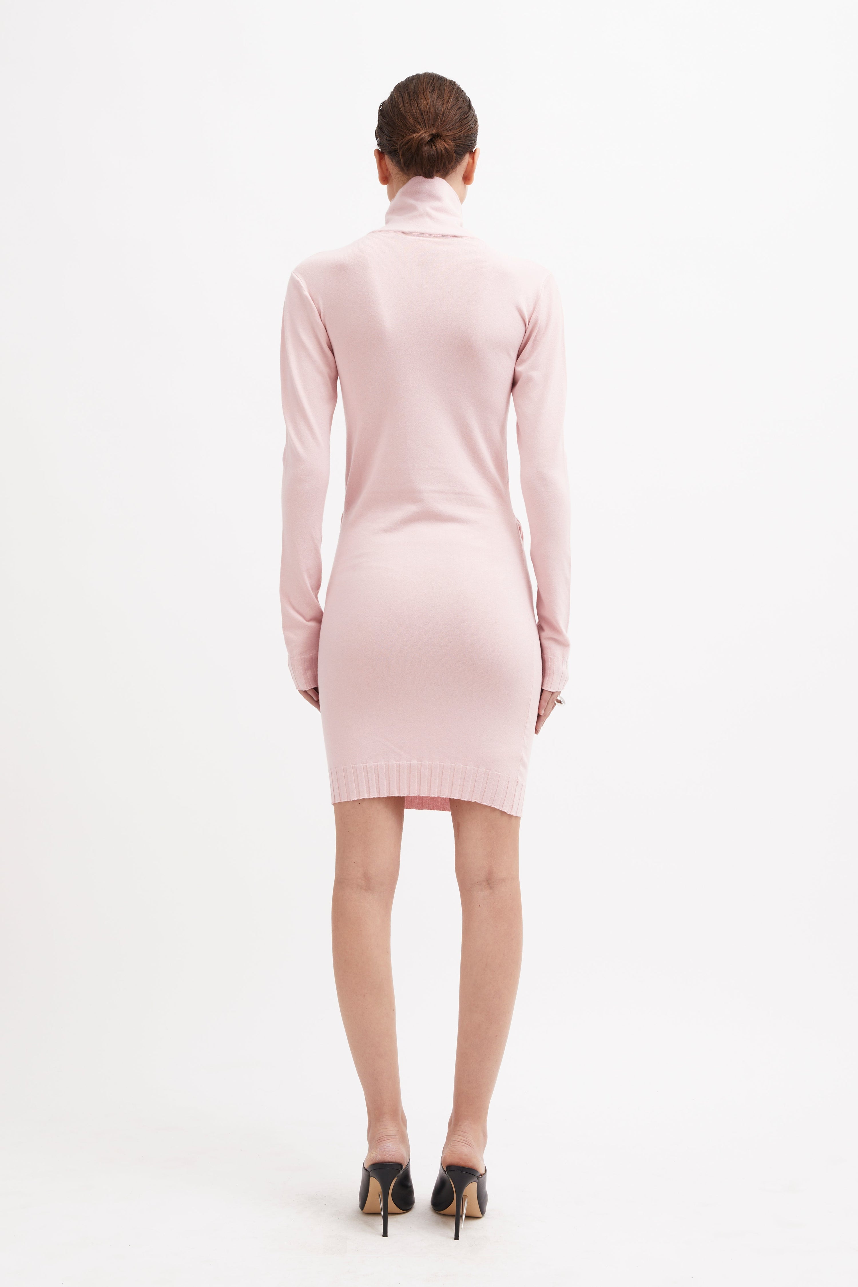 Nasdaq knit dress blush