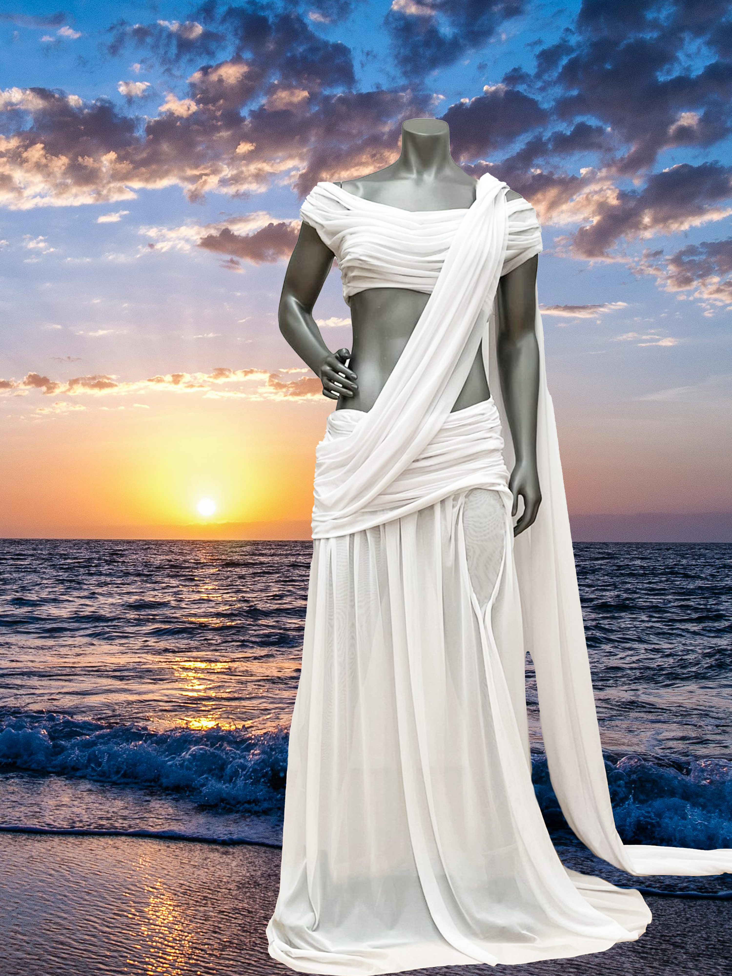 Wetlook saree