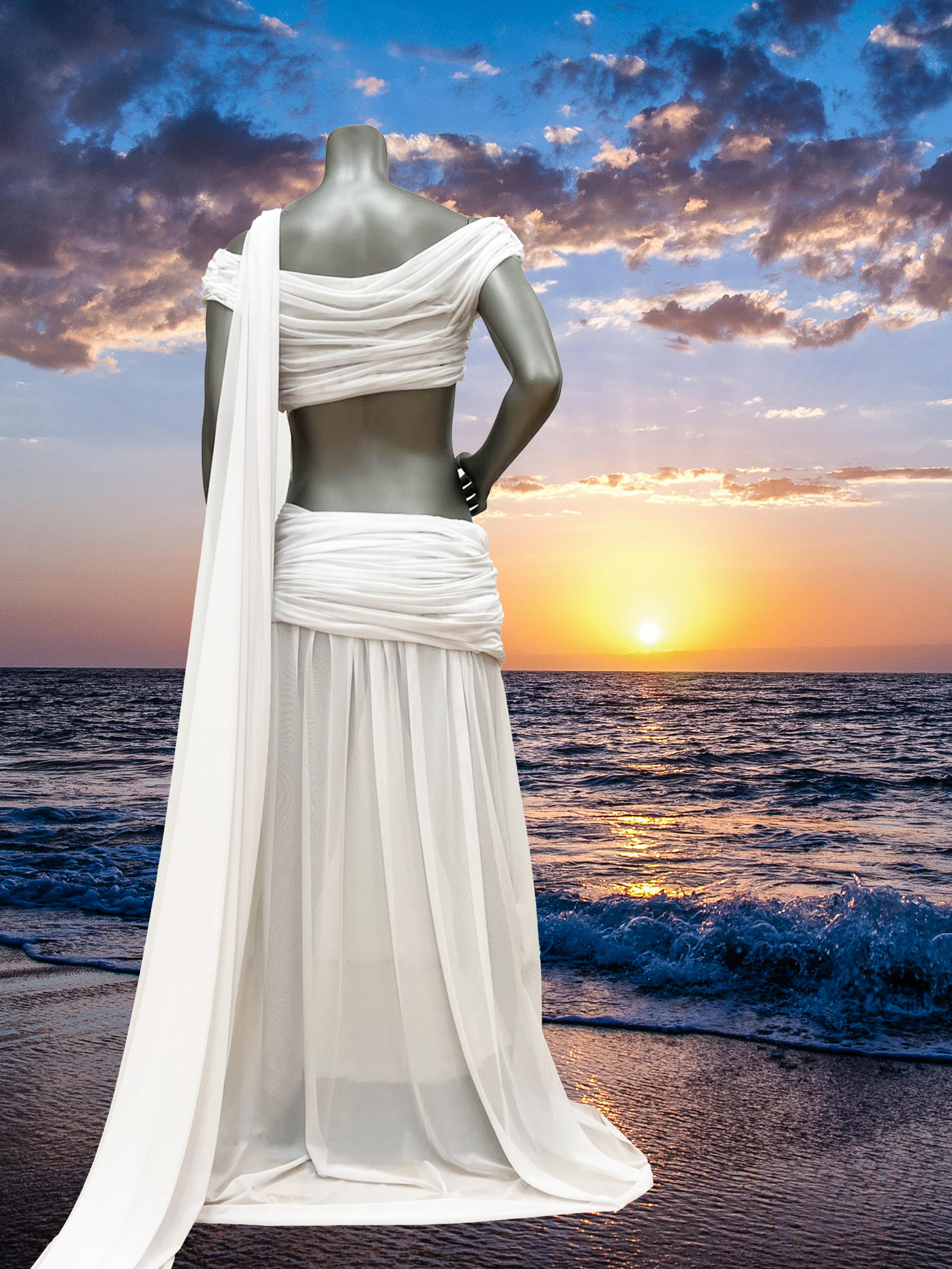 Wetlook saree