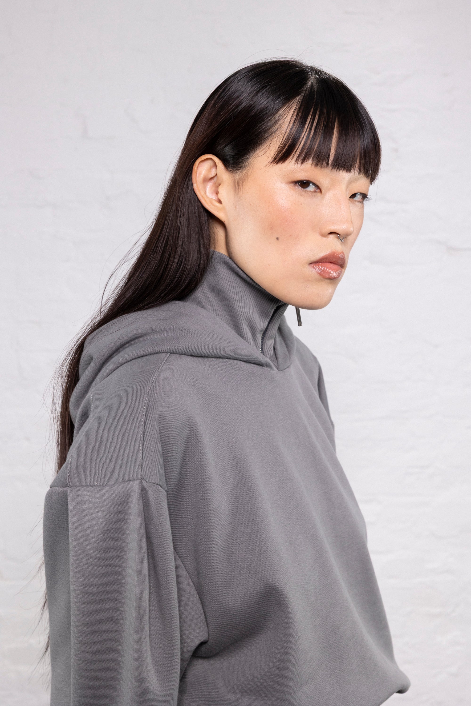 Zip hoodie grey