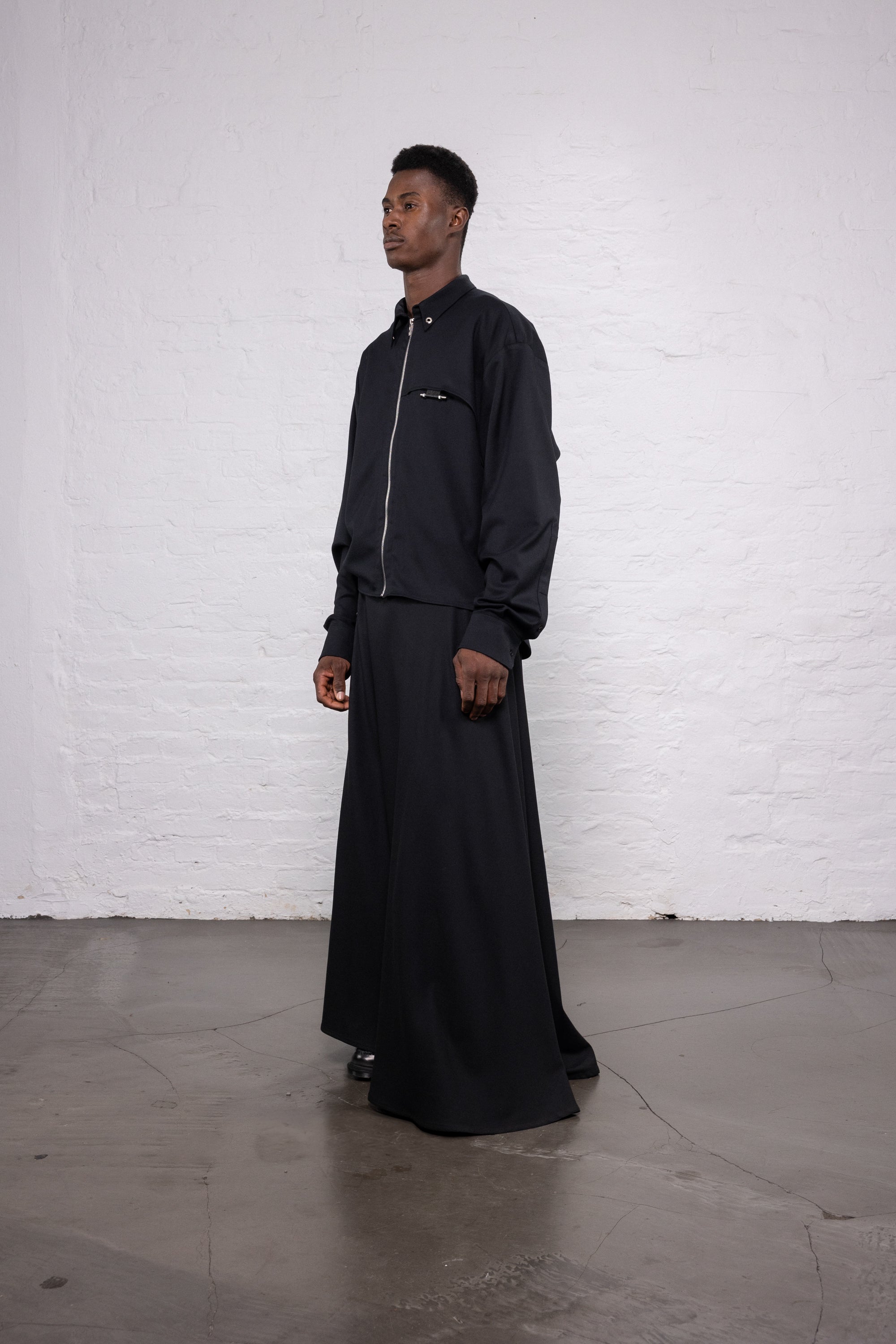 Zip shirt black