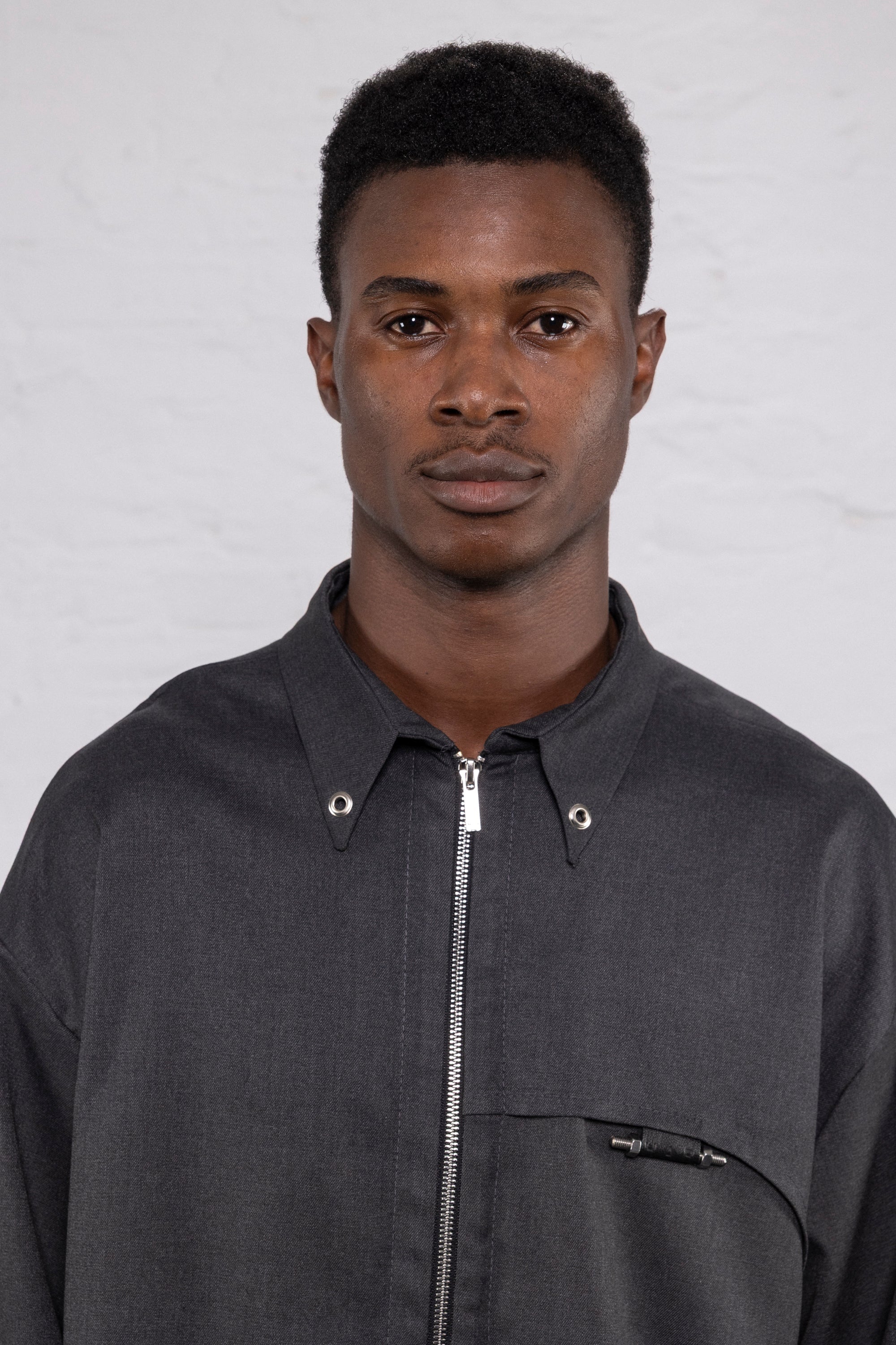 Zip shirt grey