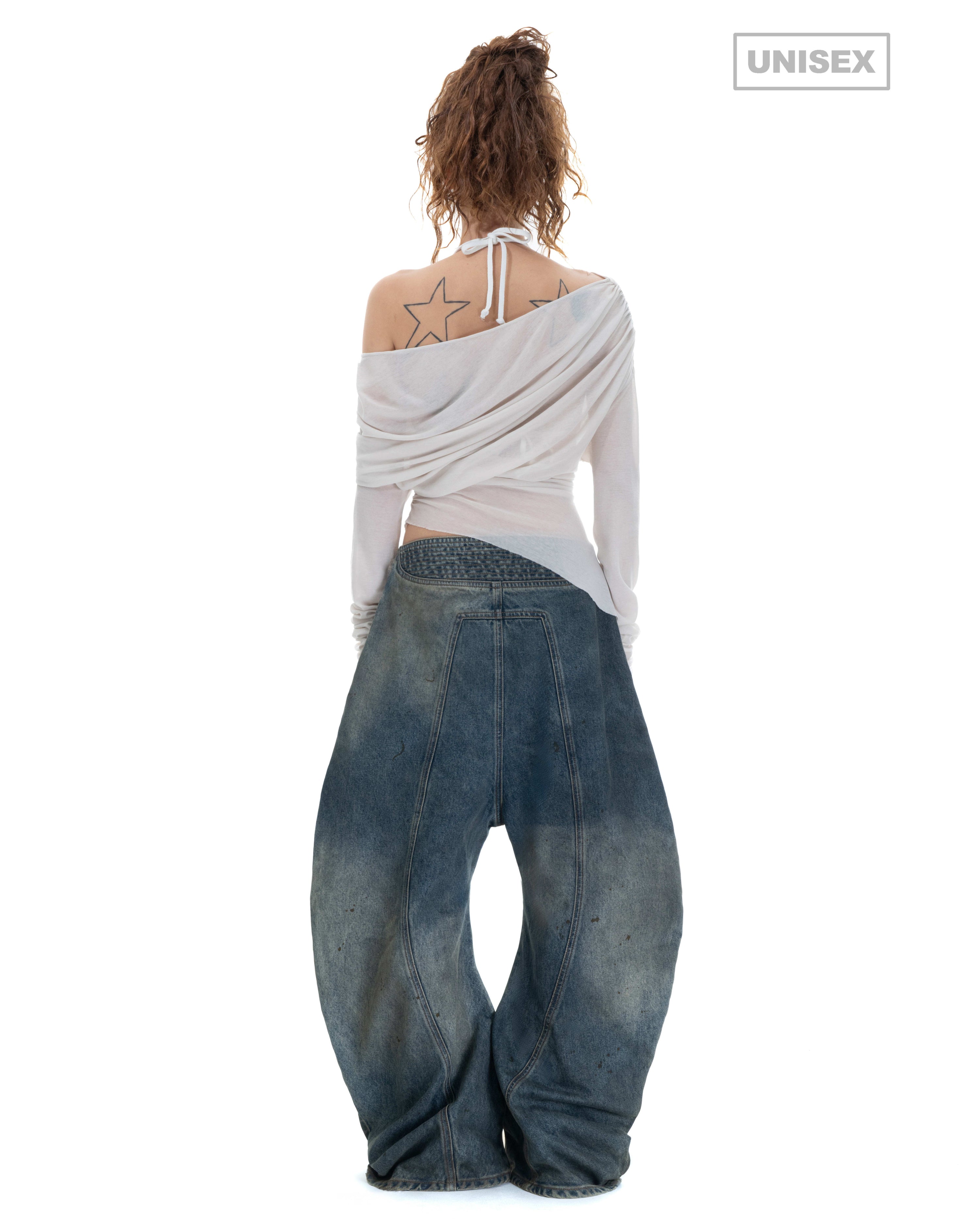 Wreck juice- denim trouser- db