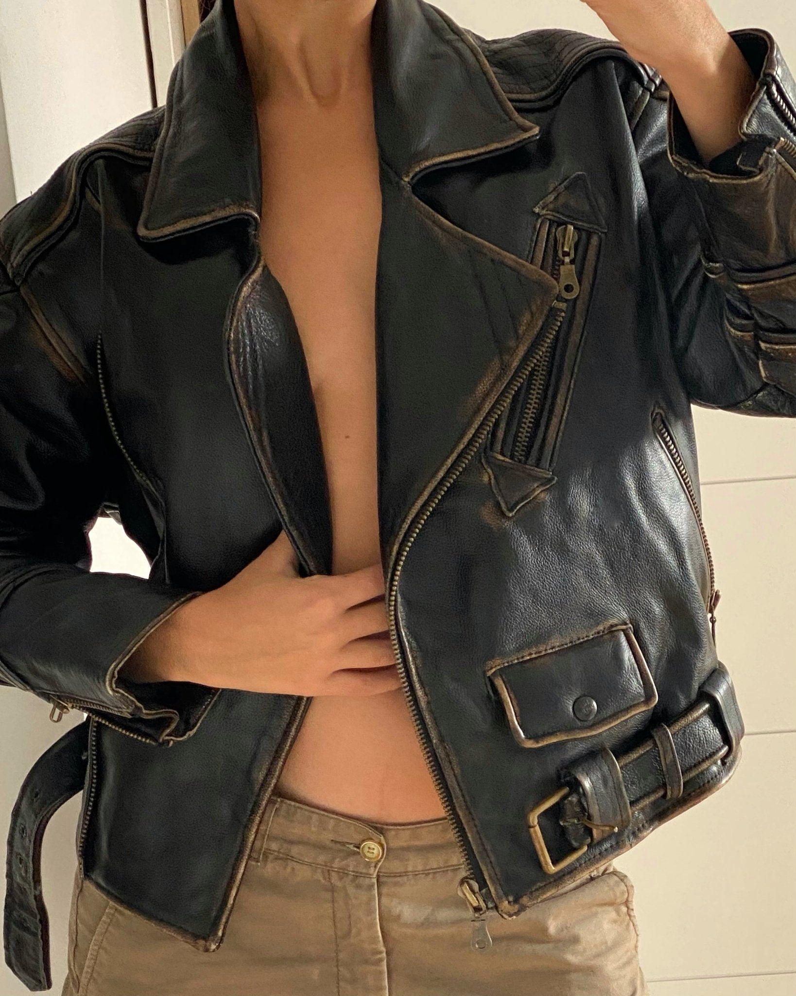 Biarritz leather jacket