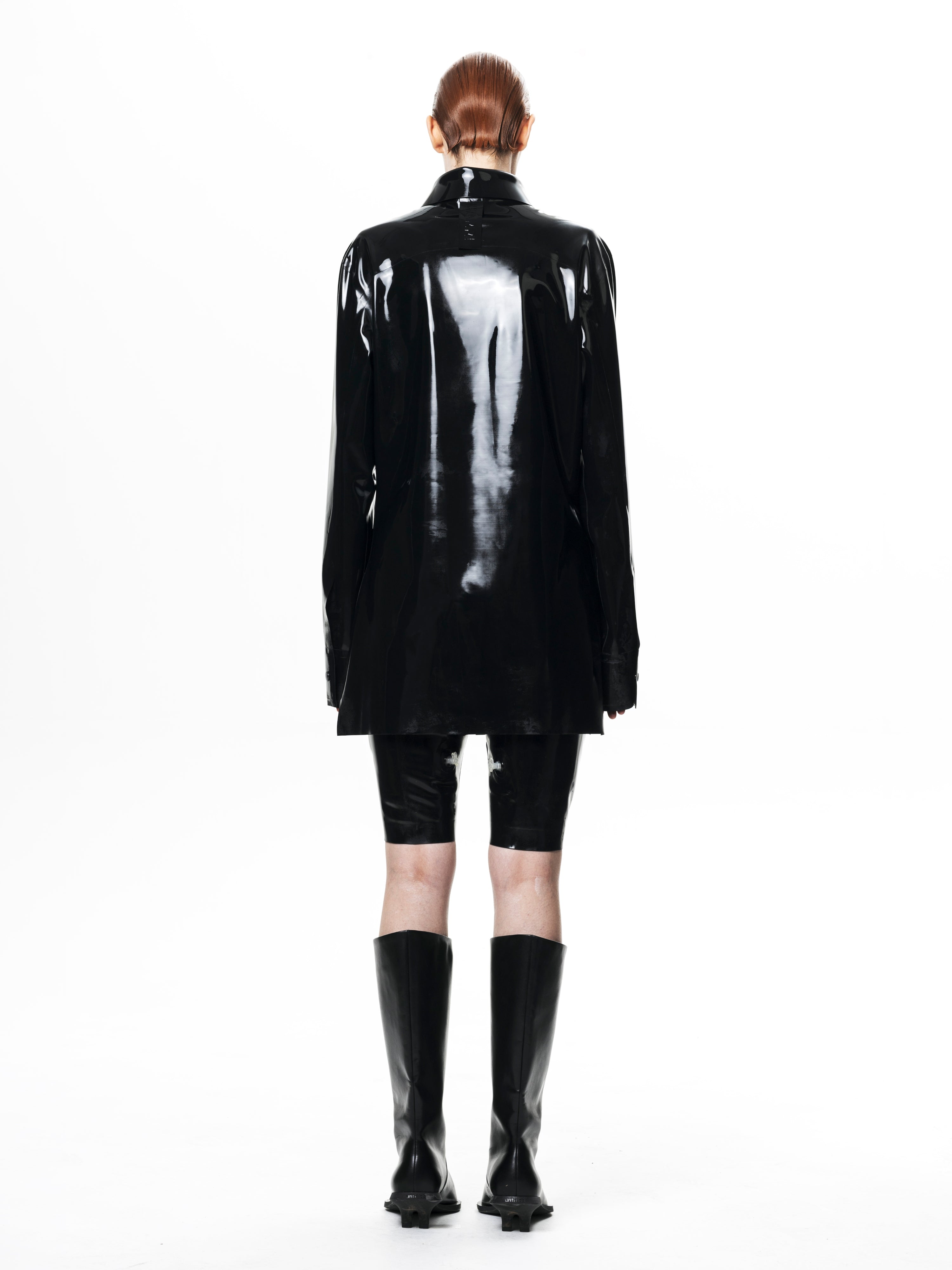 Signature latex shirt - black