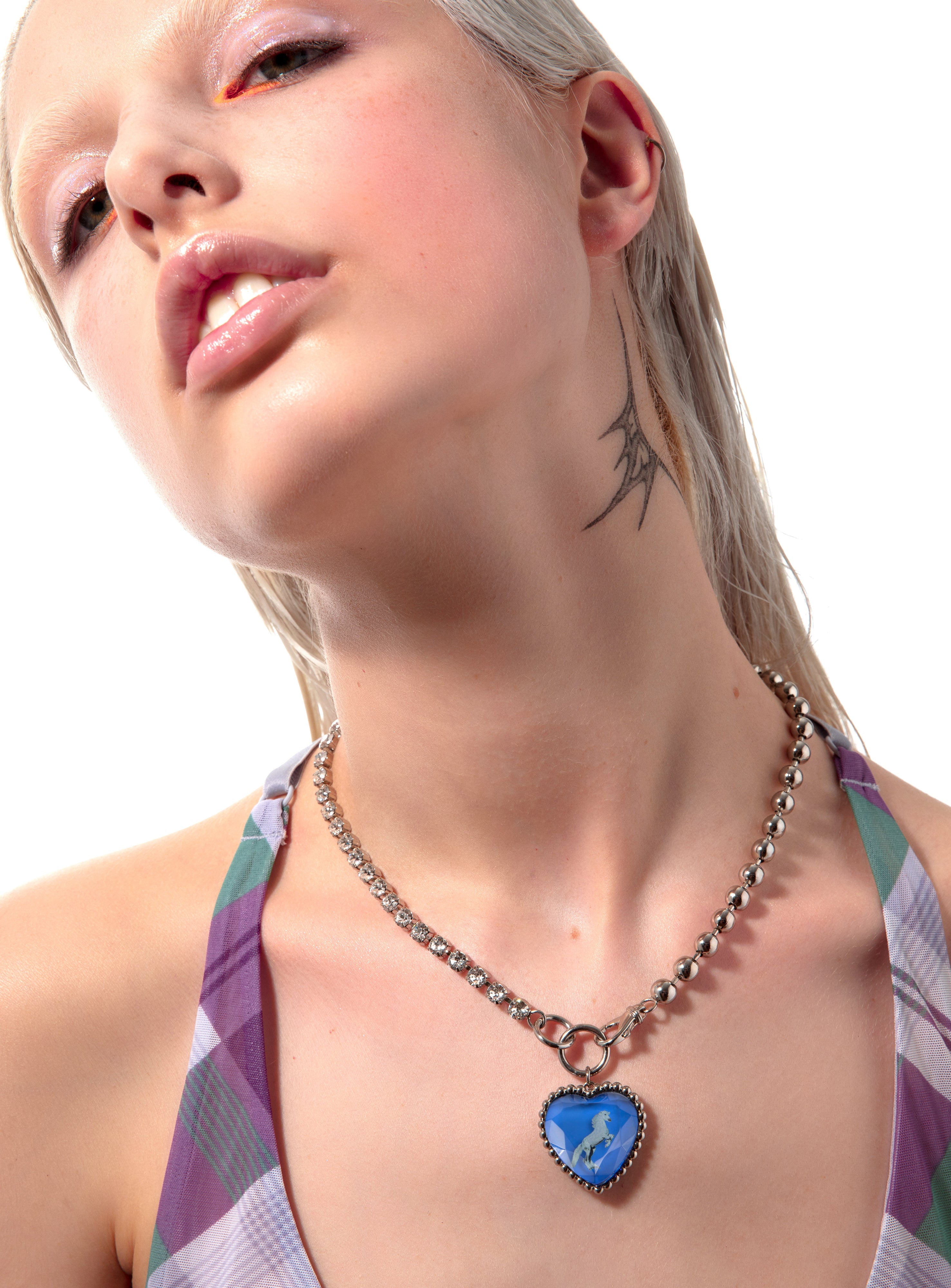 Blue bff necklace