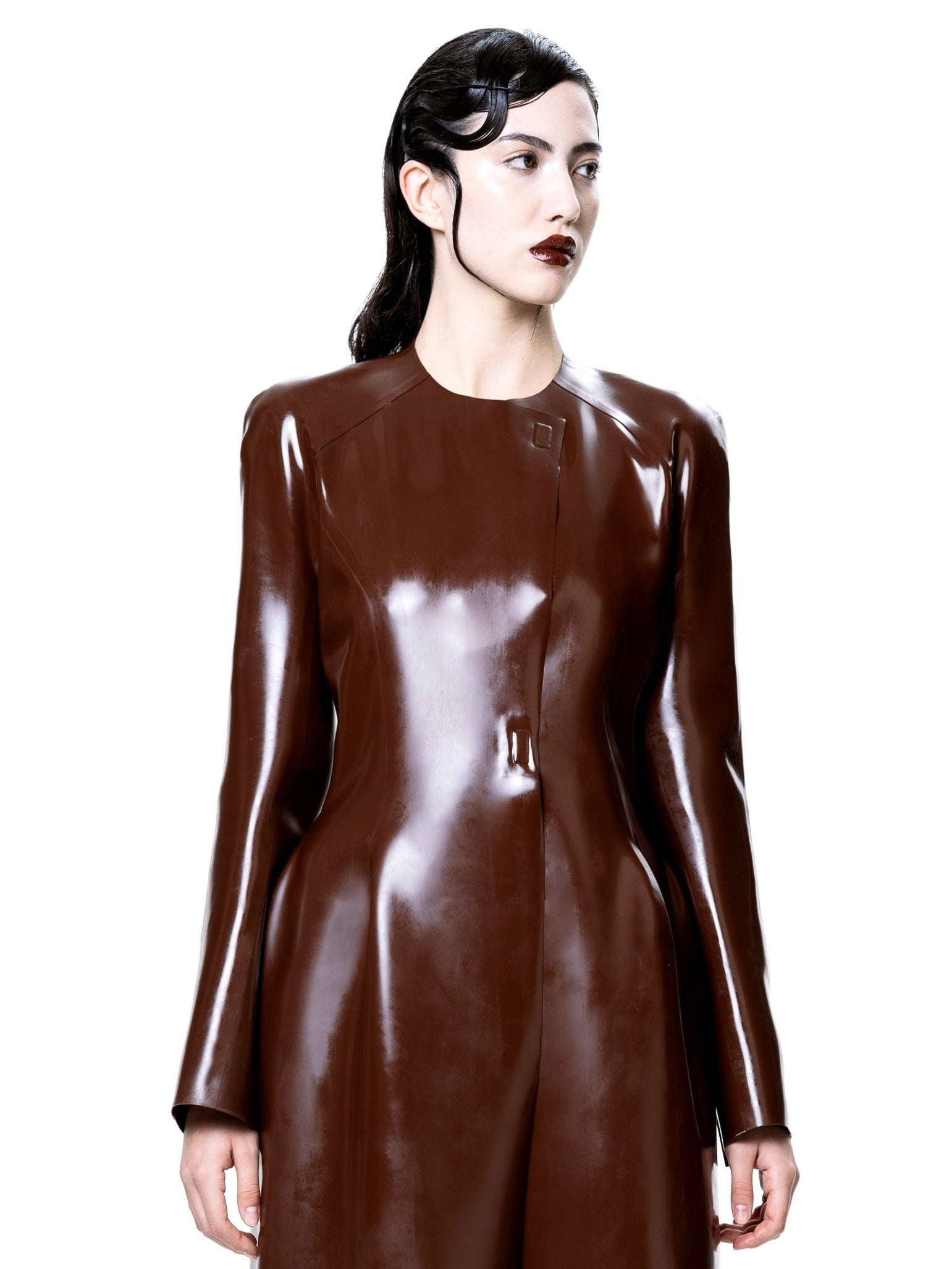 Latex long coat