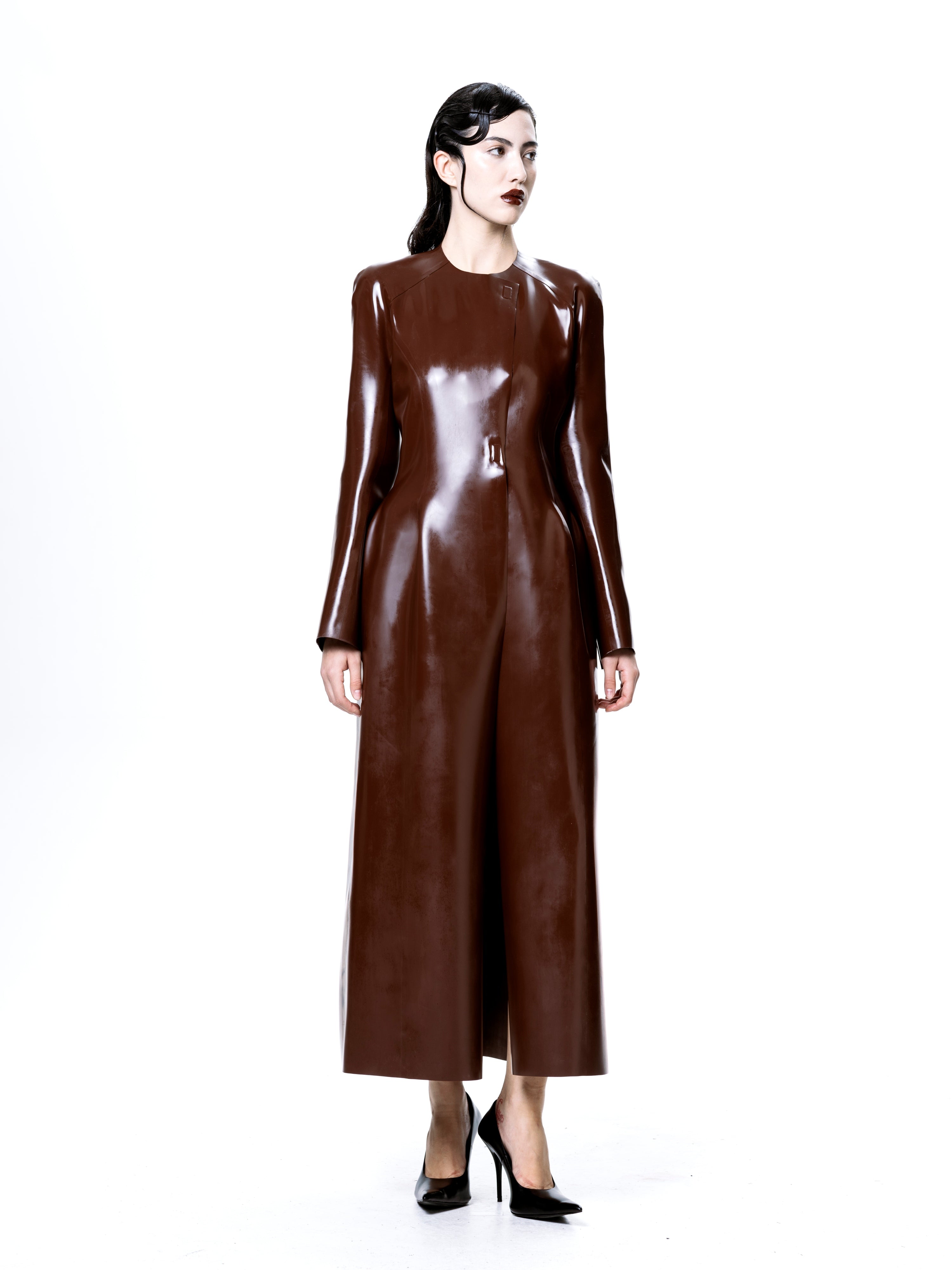 Latex long coat
