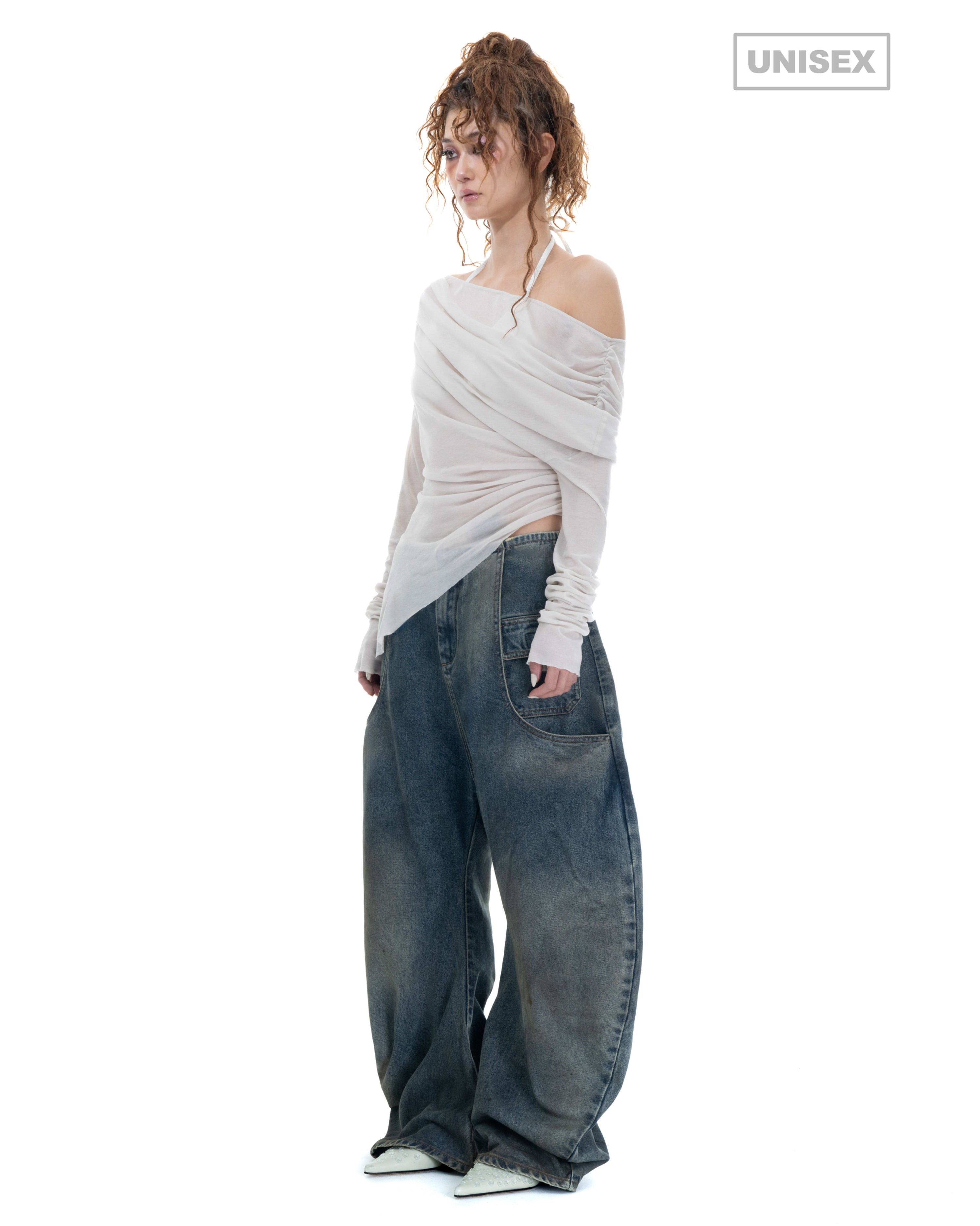 Wreck juice- denim trouser- db