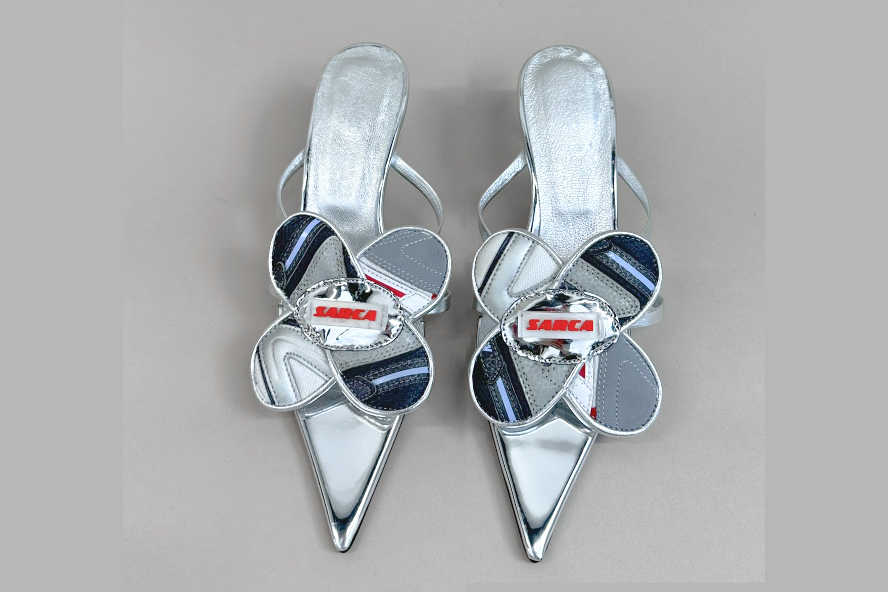 Daisy' silver upcycled sandal