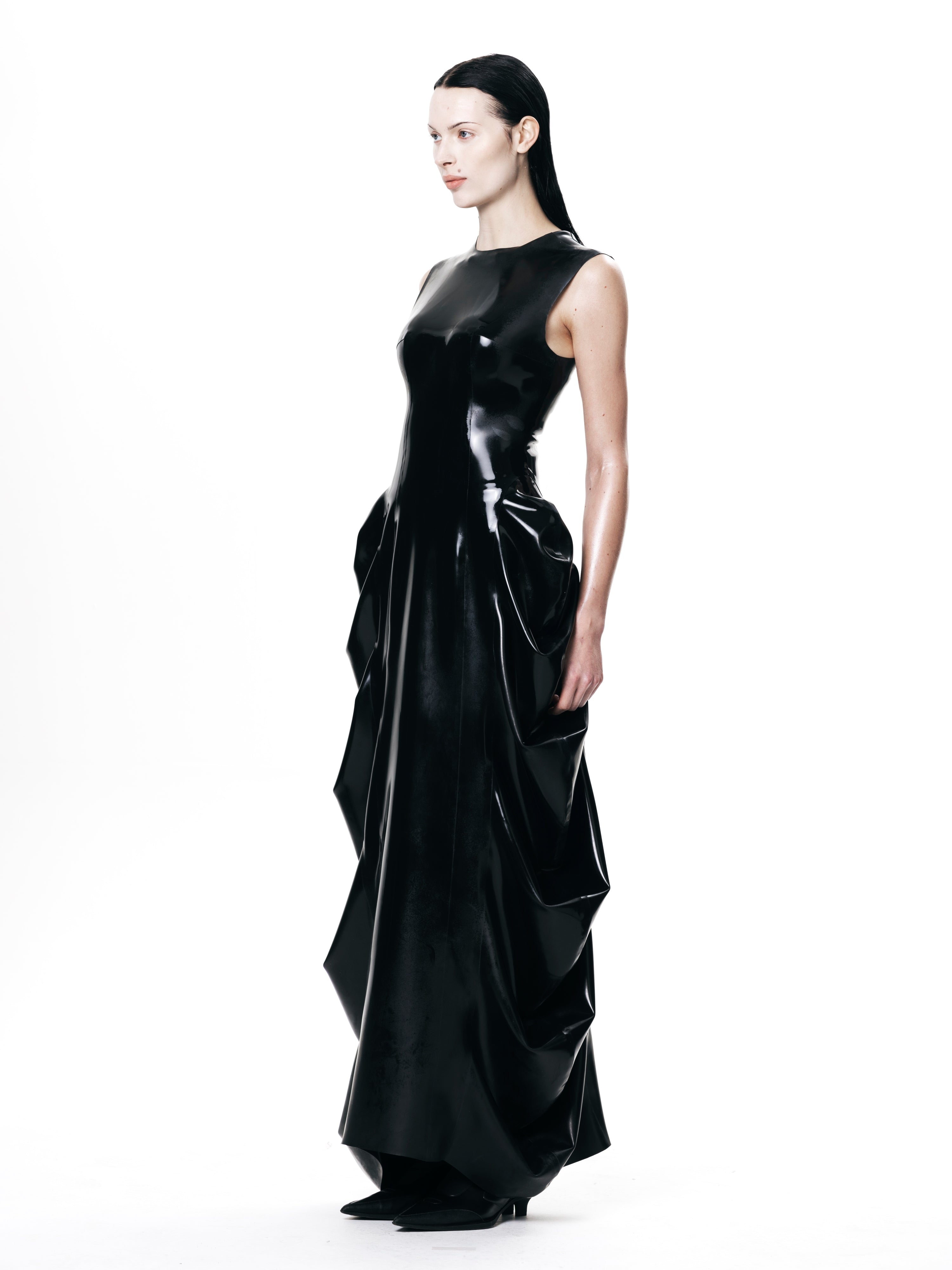Deflated latex dress