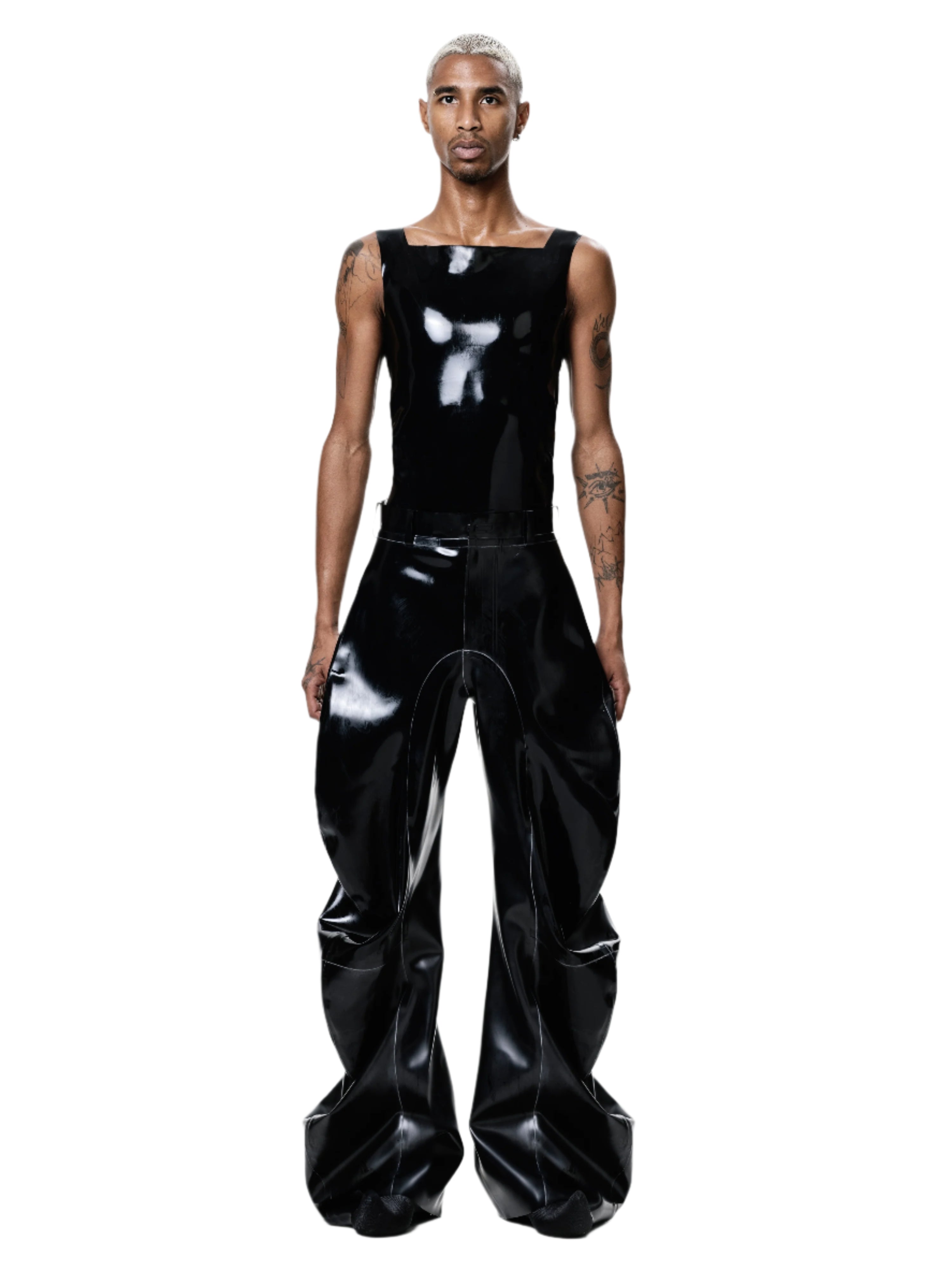 Essential latex tank - black