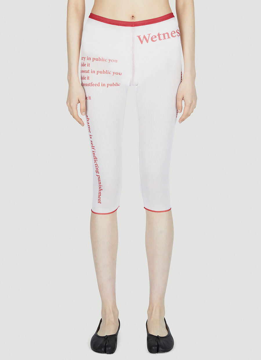 Wet Script Biker Shorts