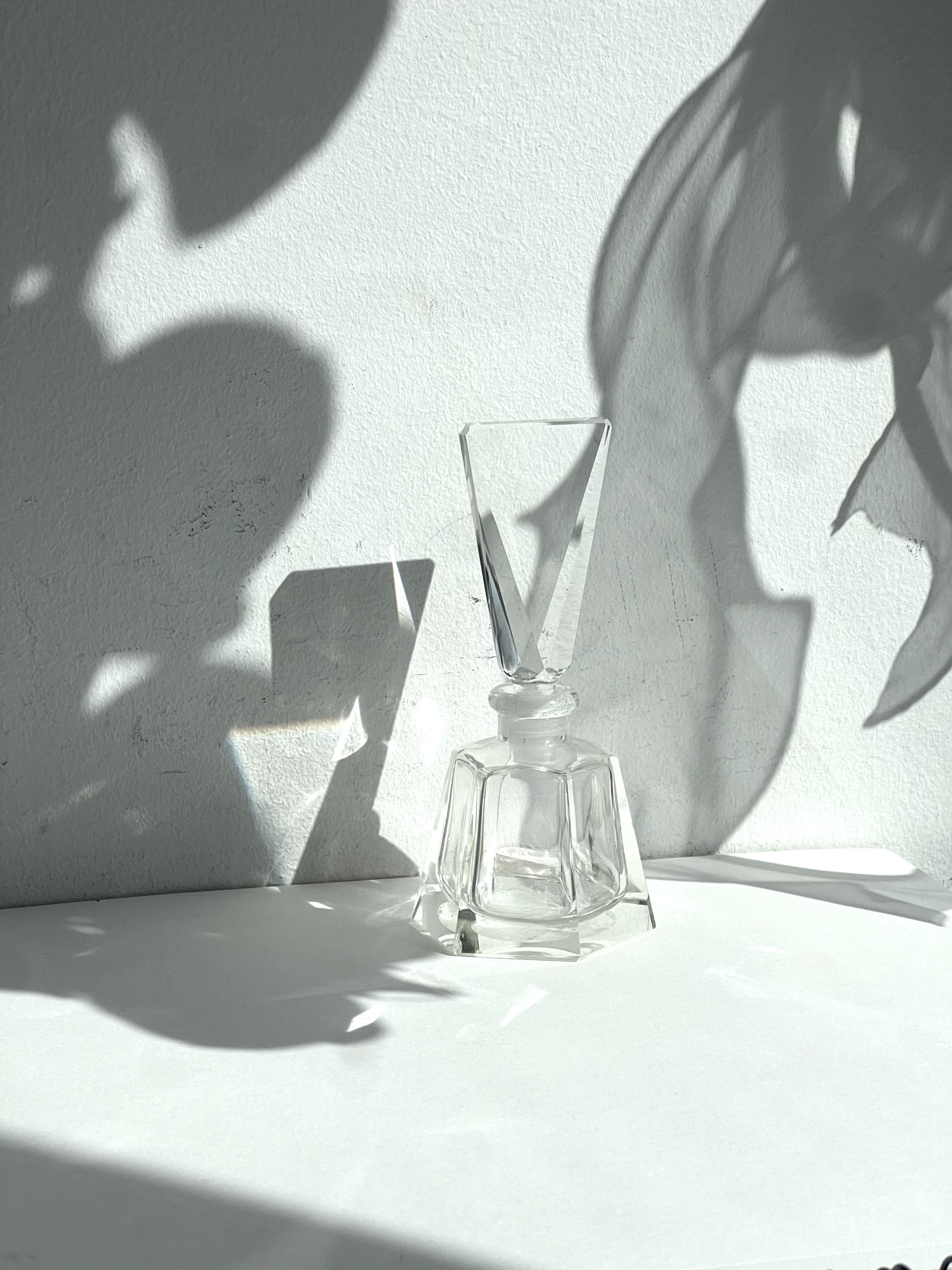 Art deco crystal perfume bottle
