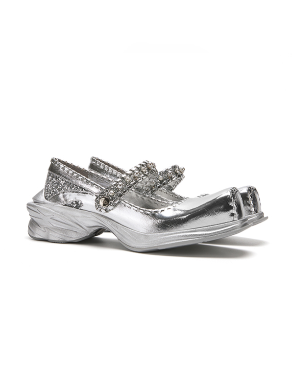 Silver ballet sneakers fw24