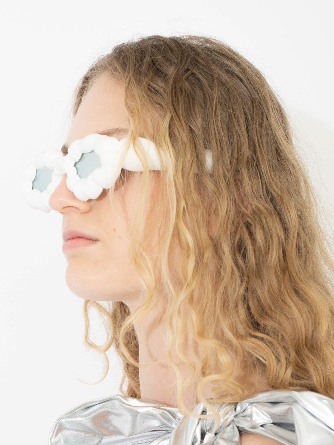 Snow sunglasses white silver