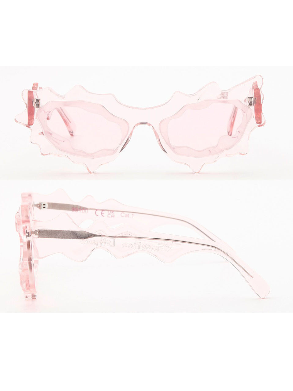 Fully baby pink spike sunglasses