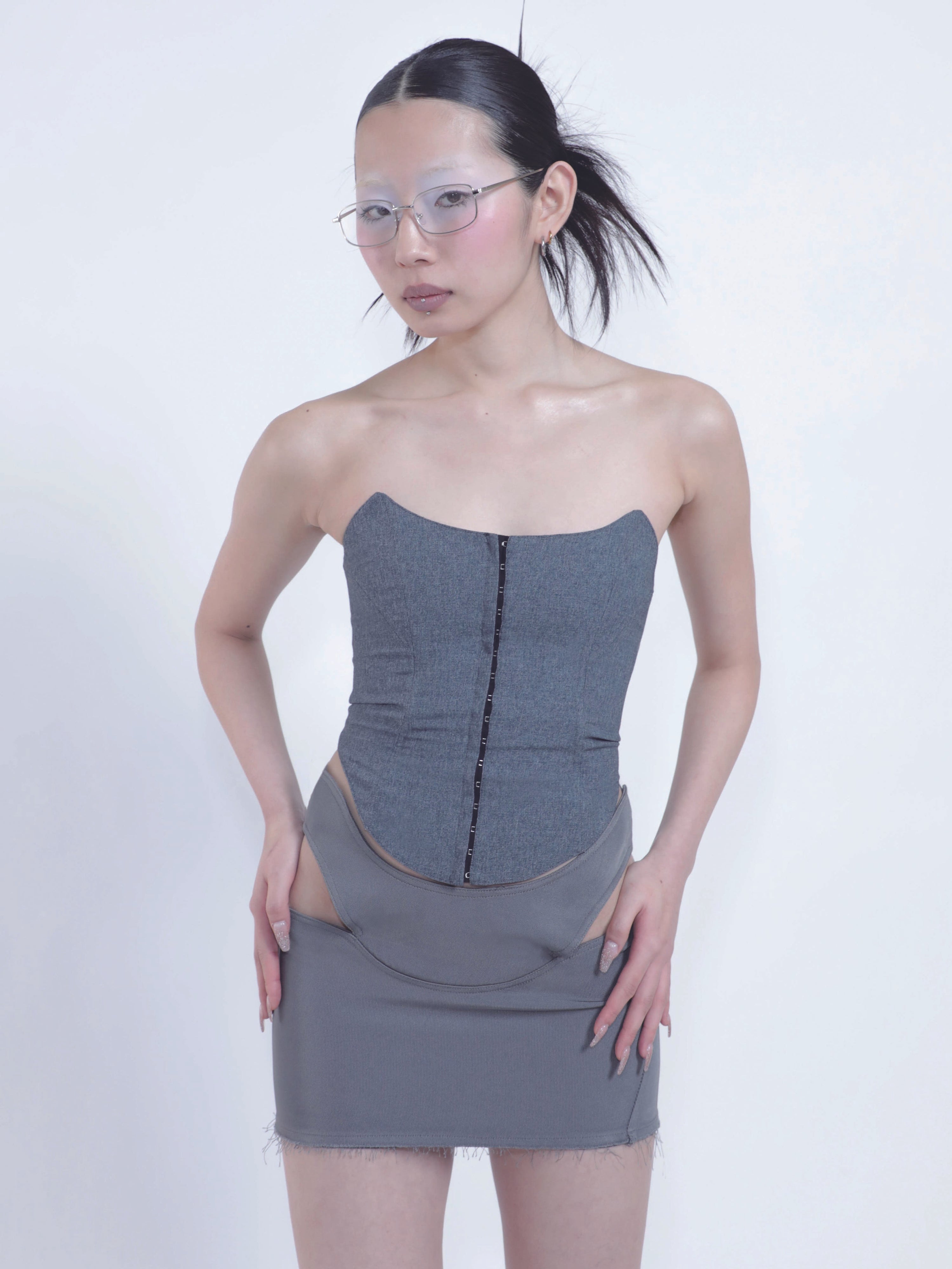 Gremlins corset-grey