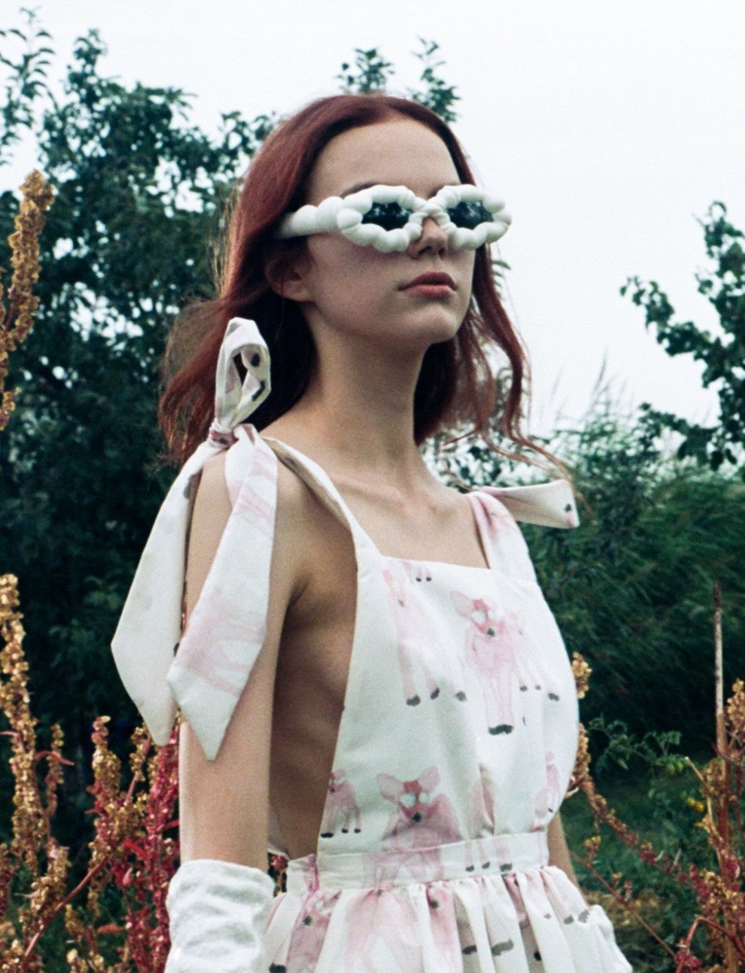 Snow sunglasses white silver