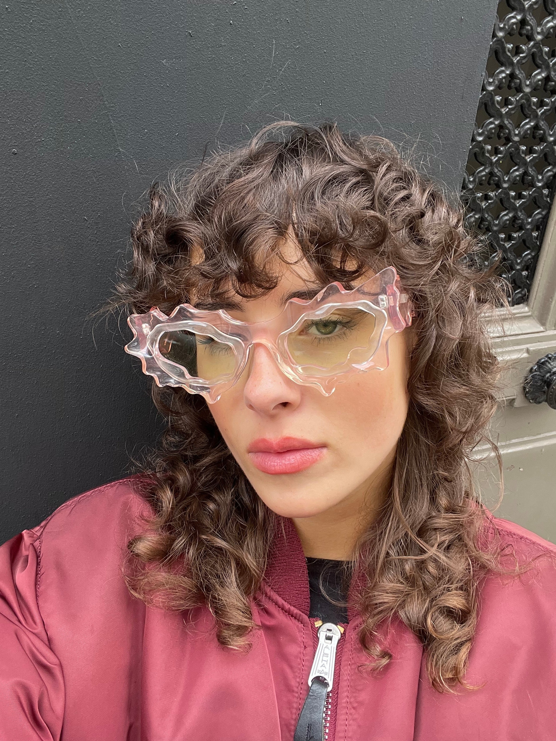 Pink and green spike sunglasses