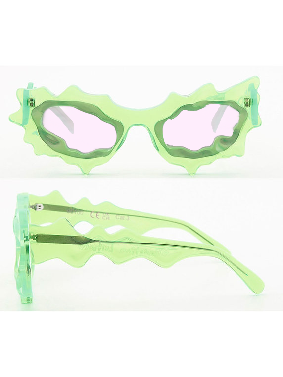 Green and pink spike sunglasses