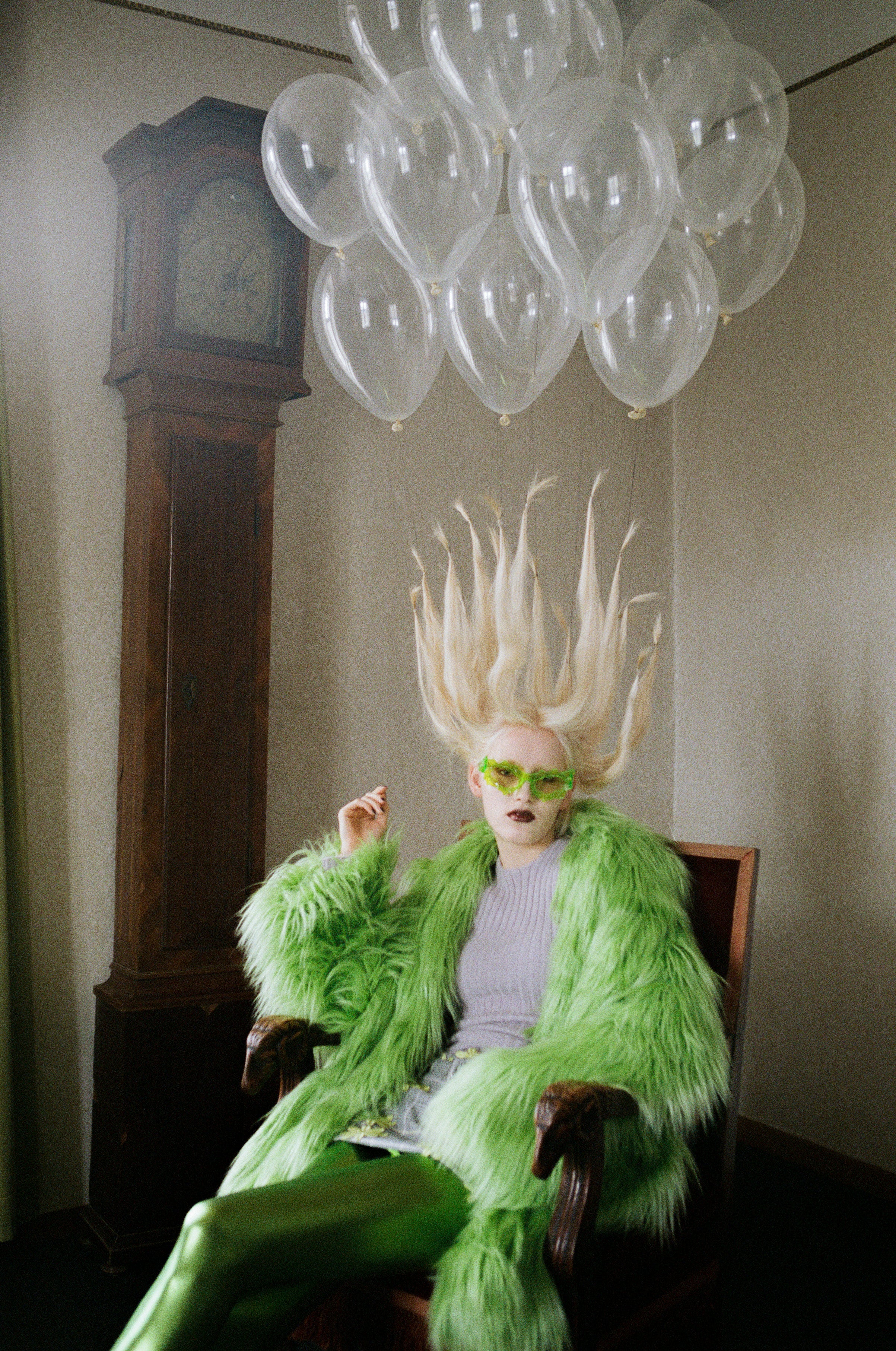 Green and pink spike sunglasses