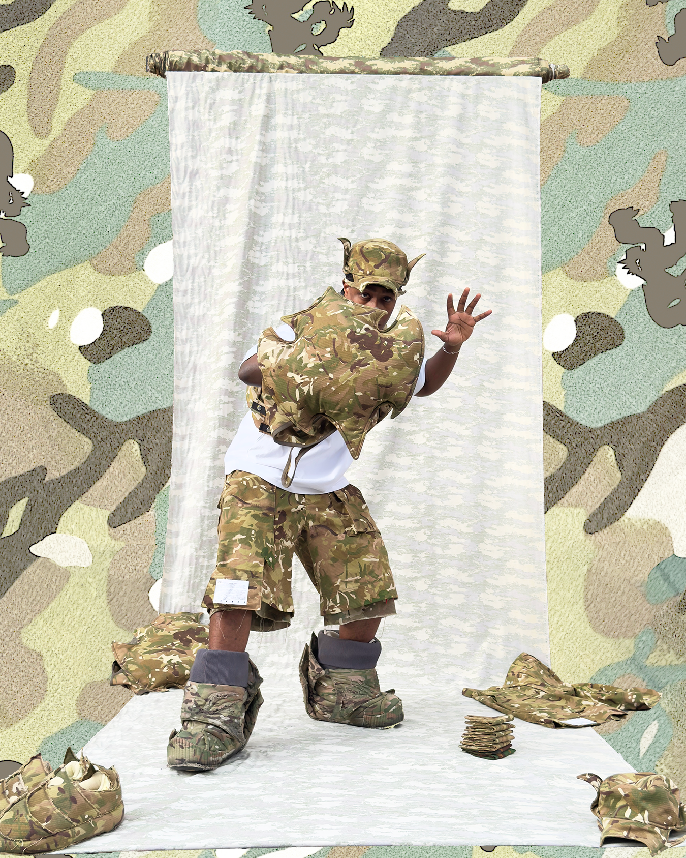 7-pocket cargo short - camo