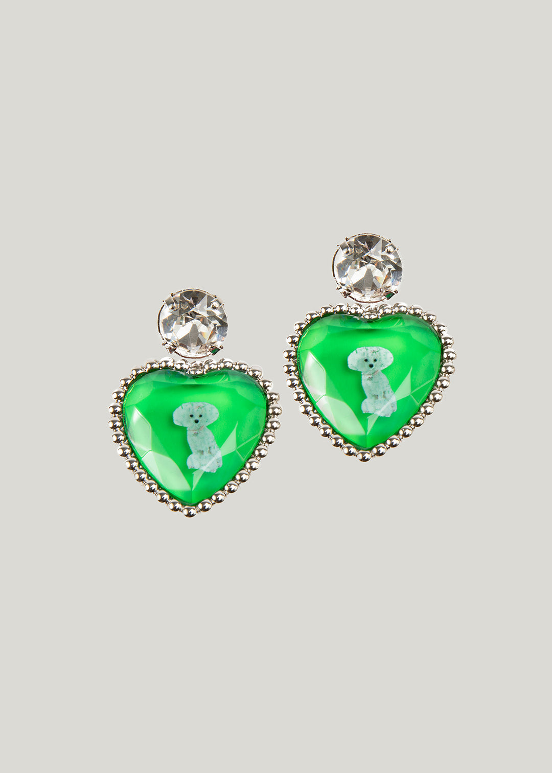 Green bff earrings