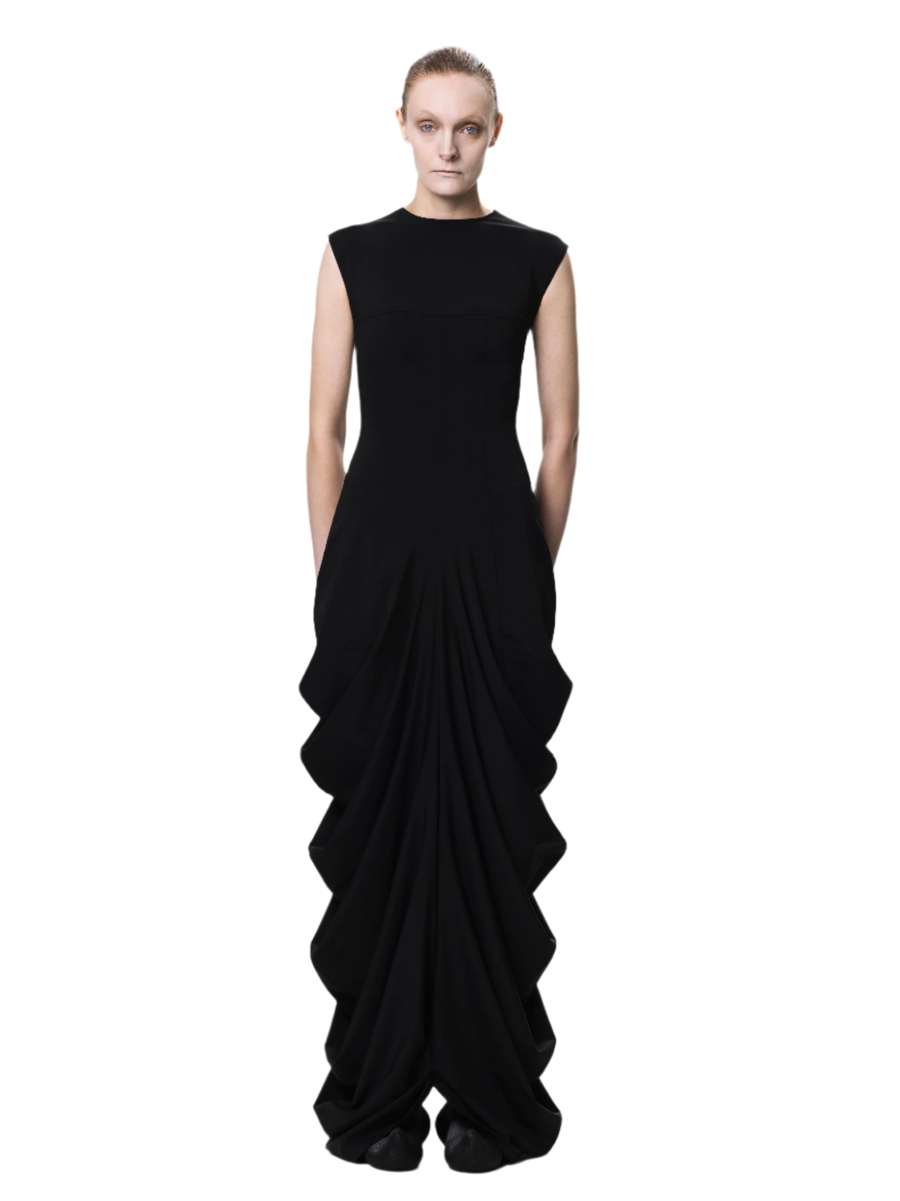 Deflated jersey dress