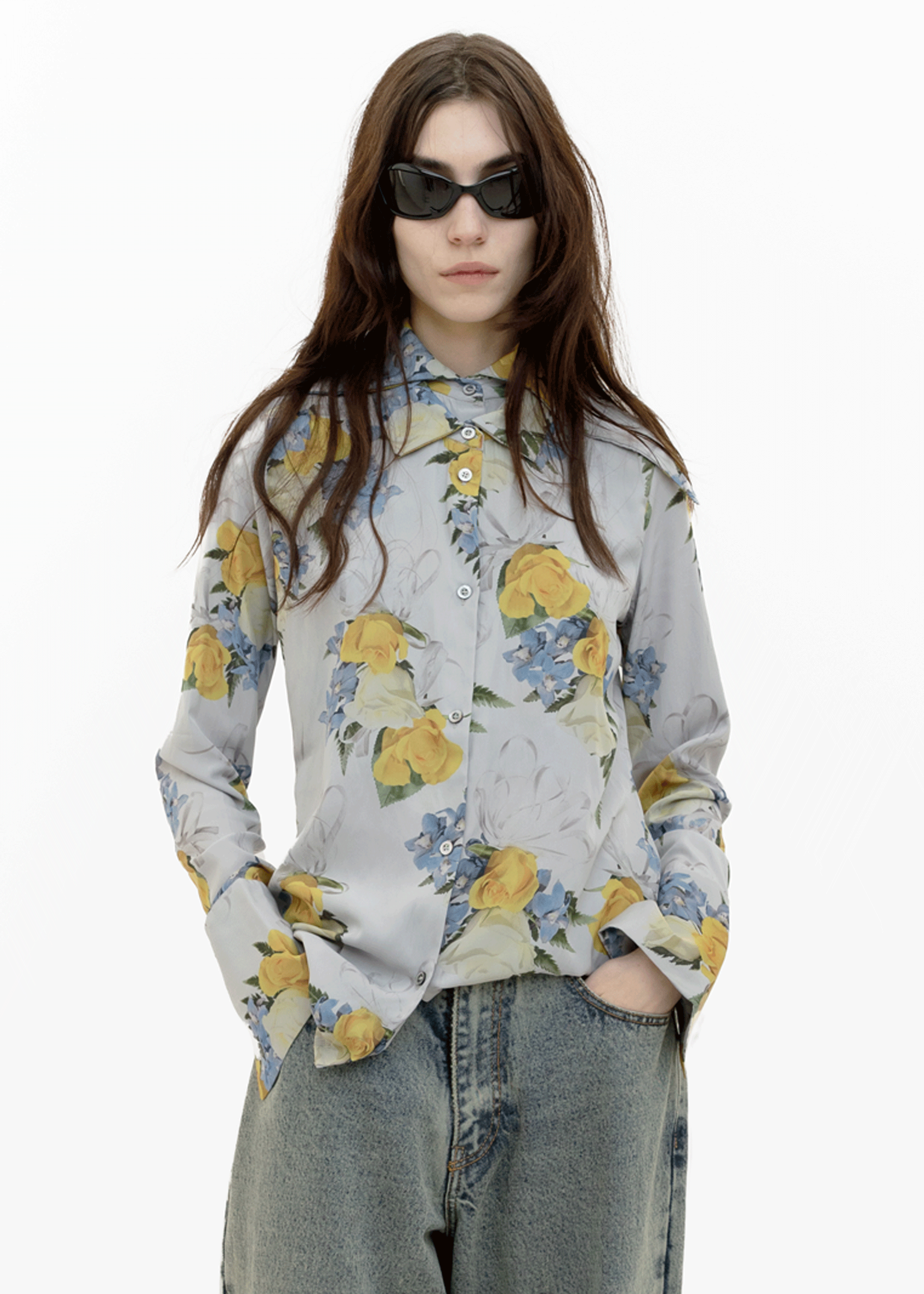 Bhang shirt rose print