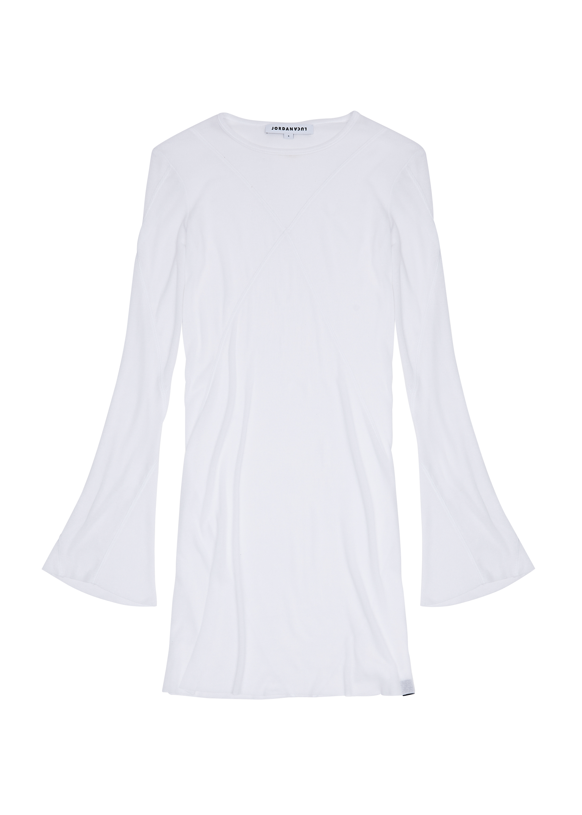 Blues longsleeve dress white