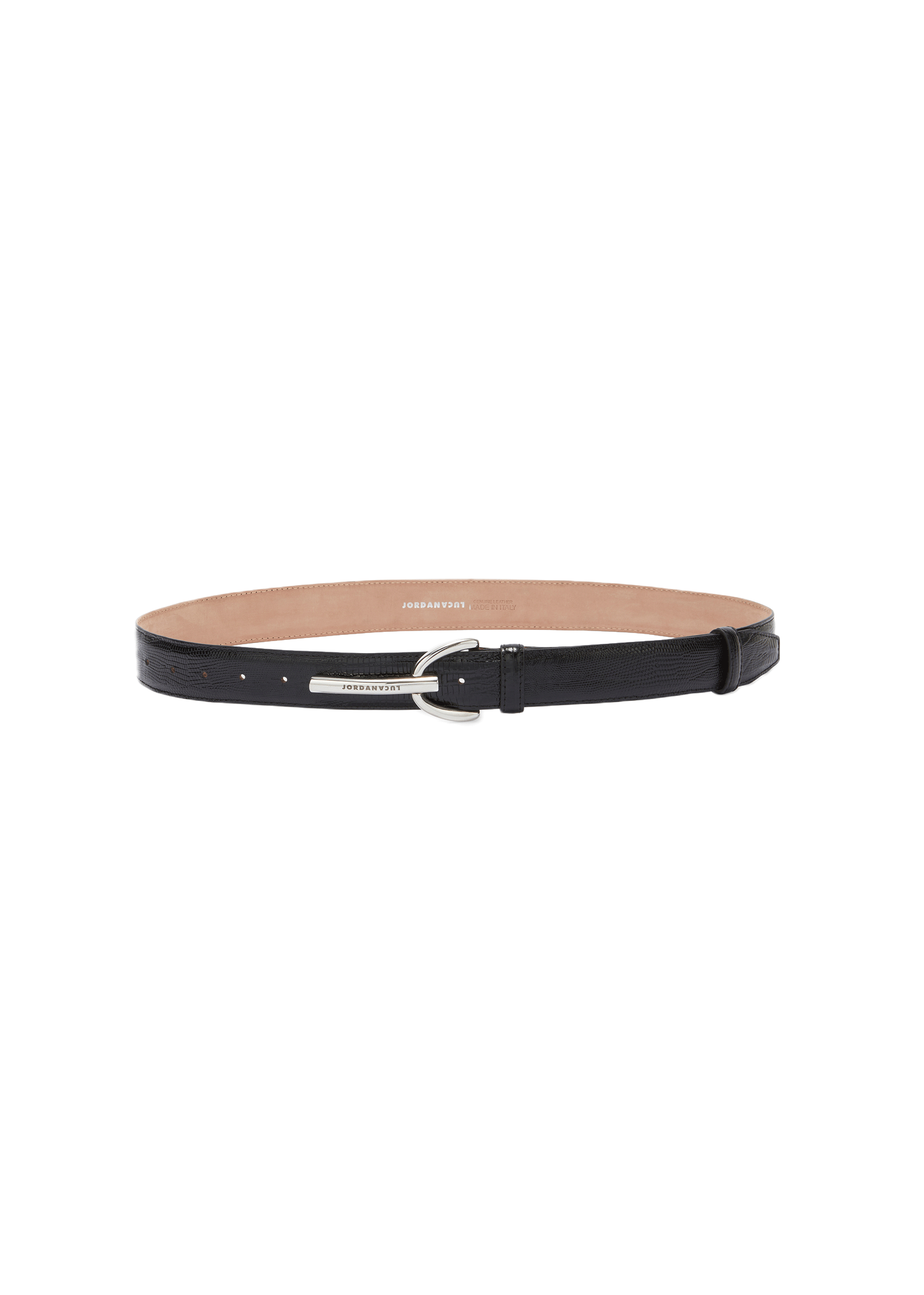 Lash belt black lizard print